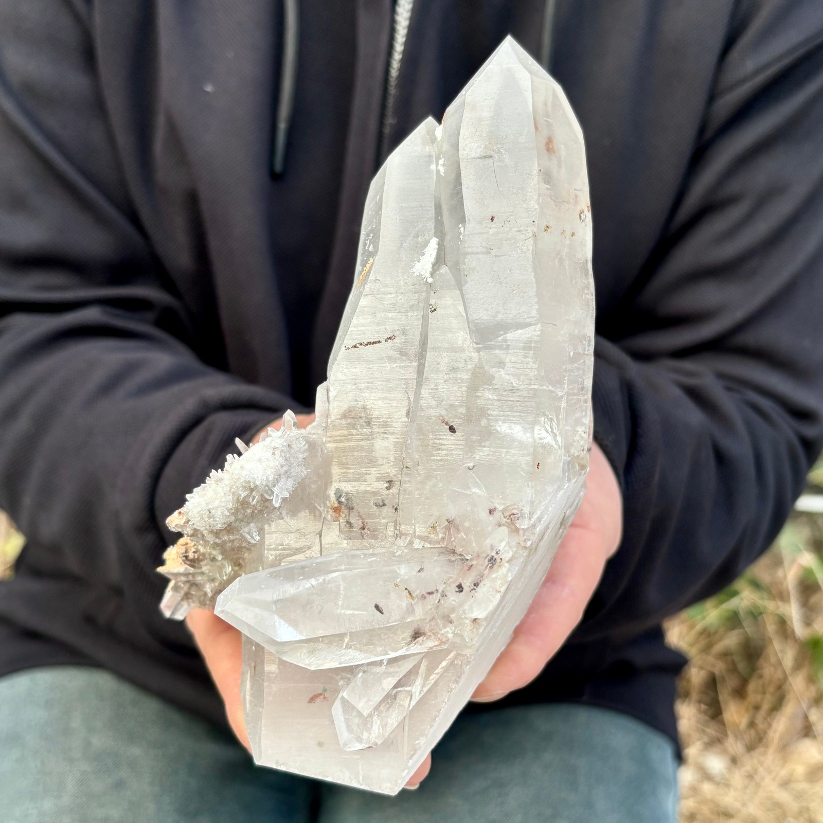 2.38LB A+++ Natural white Crystal Himalayan quartz cluster /mineralsls Specimen