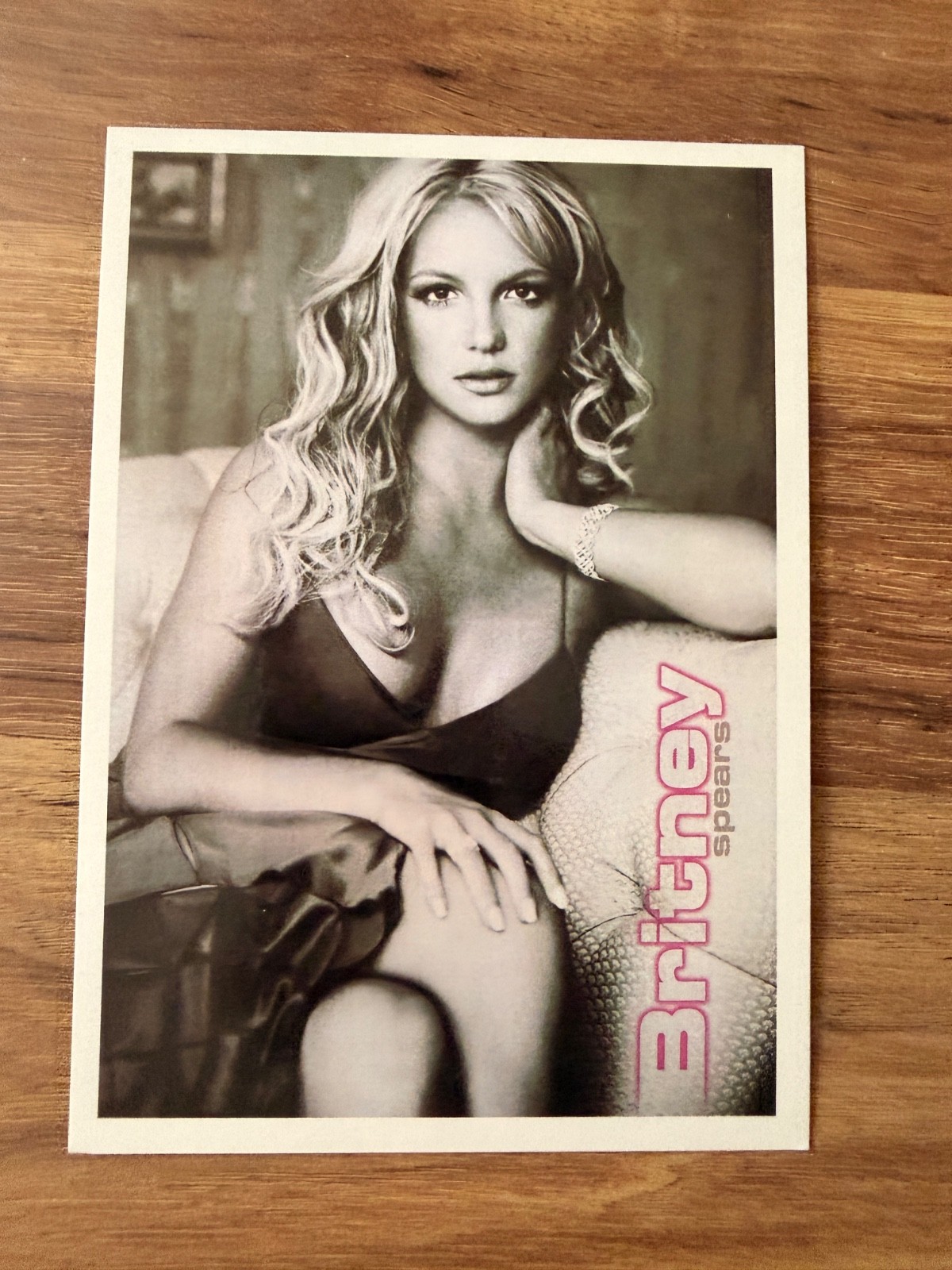 Britney Spears Rare Black & White Vintage Turkish Magazine Card Collectible