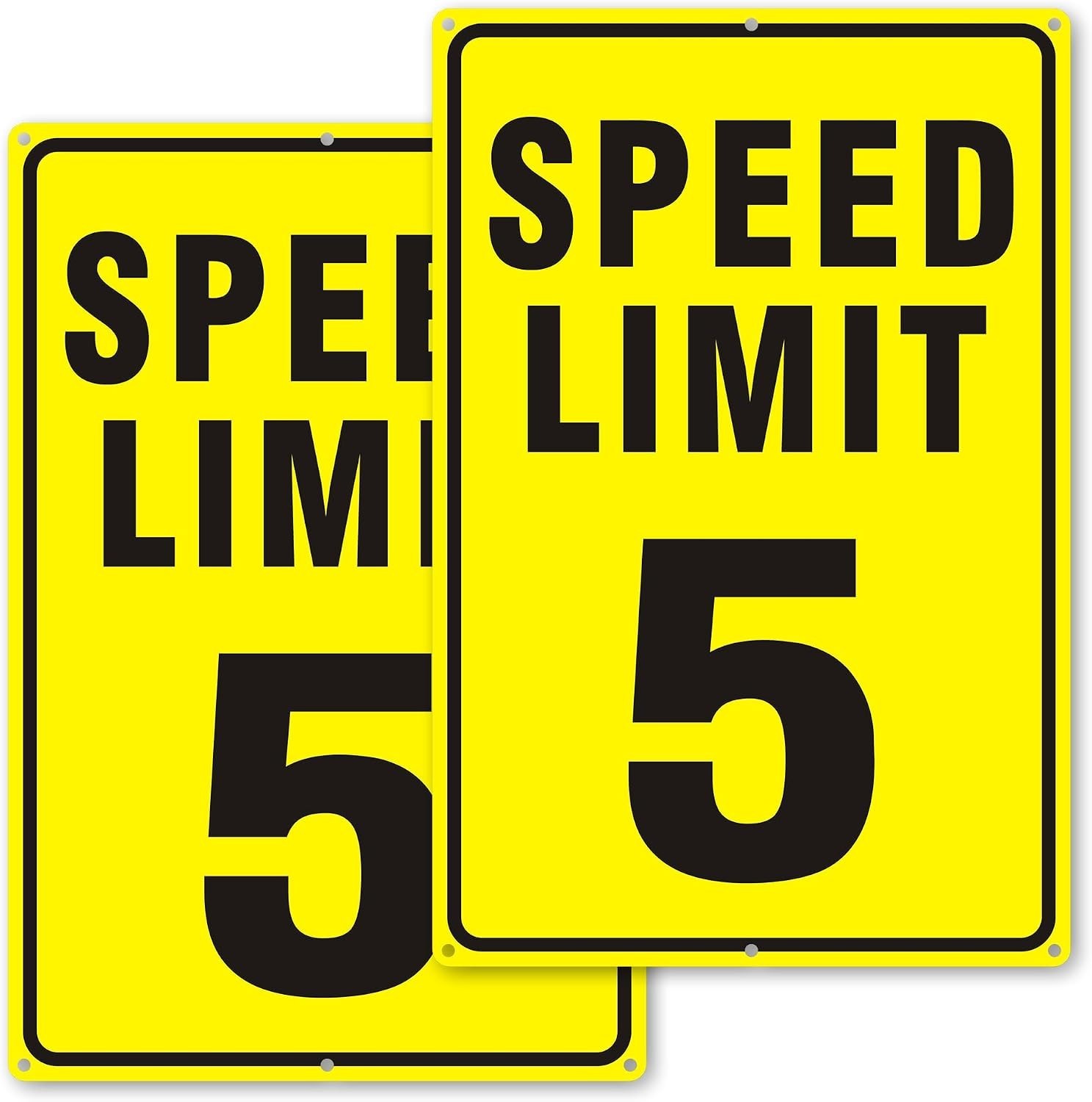 Speed Limit Sign, 5 MPH 18 x 12 inches, 5 Sign Speed Limit Sign, 5 MPH 18 x 12 inches, 5 Sign