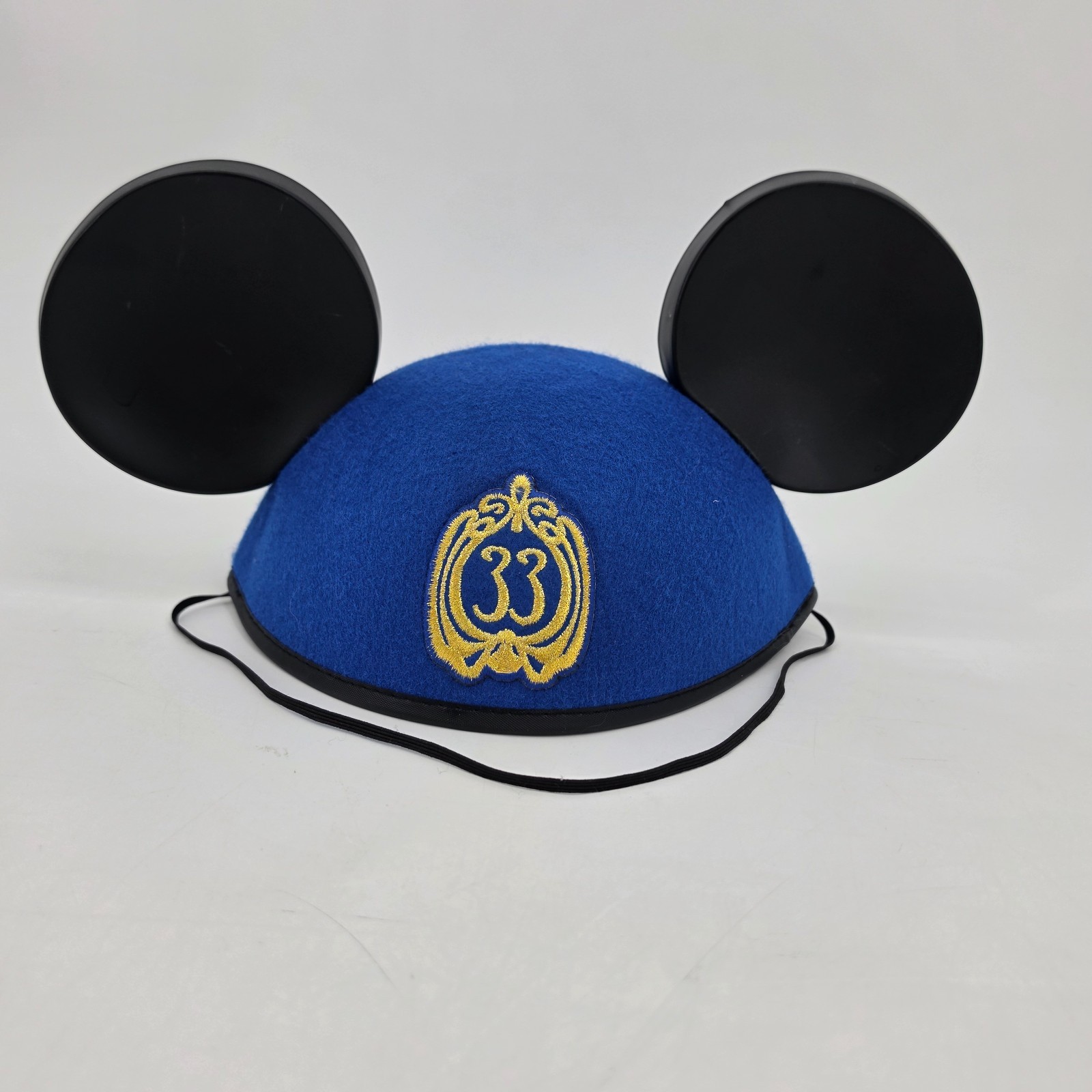Disneyland Club 33 Mickey Mouse Ears Hat Blue Gold Exclusive Rare Disney Parks
