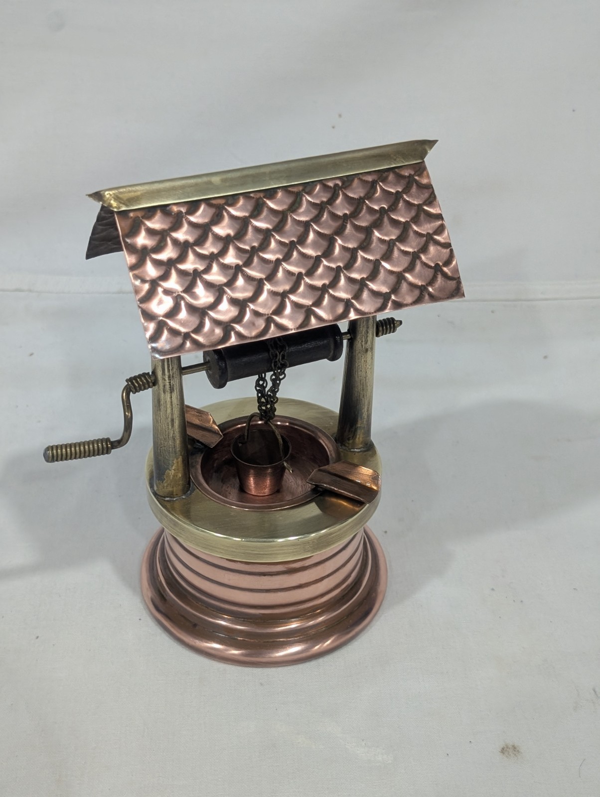 Vintage French Mini Copper & Brass Well Veritable RC Villedieu Ashtray 1950\'s 7\