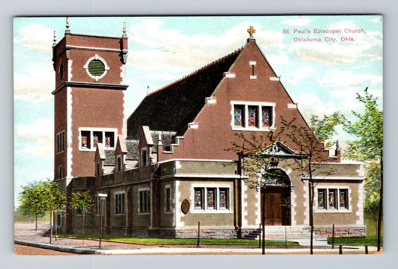 Oklahoma City OK-Oklahoma, St Paul\'s Episcopal Church, Vintage Postcard