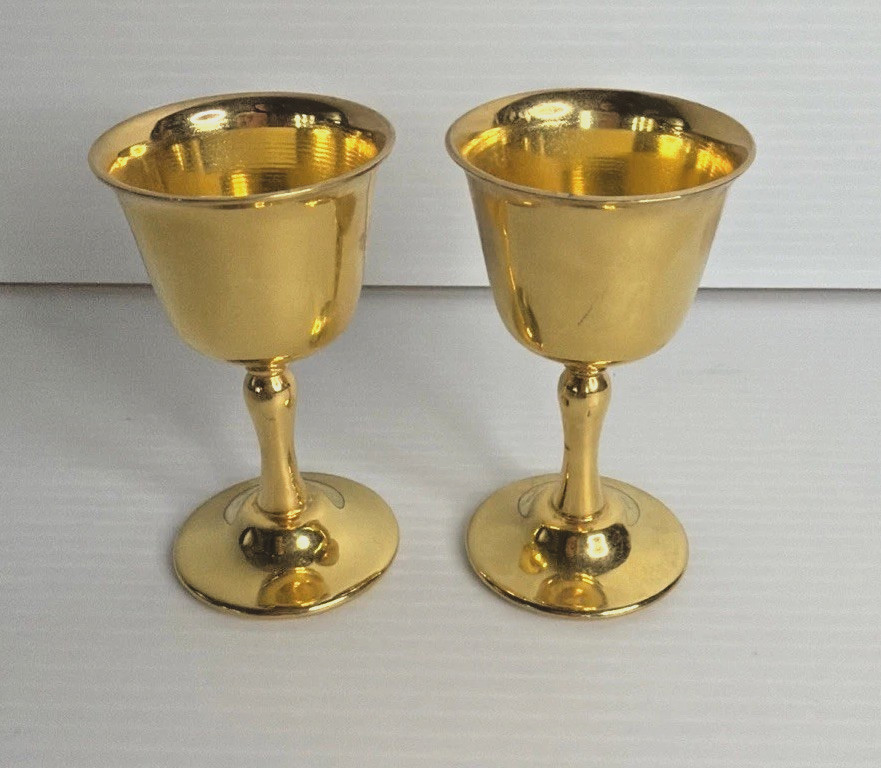 Hanbit Gold Plated Communion Chalice Set Of 2