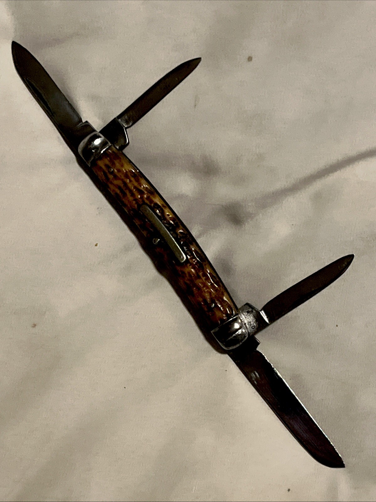 antique Empire Winstead Ct. 4 Full Blades Congress Bone Scales 1900-1920 RARE