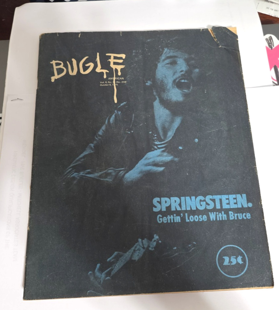 RARE Bruce Springsteen '75 Bugle American Milwaukee Mag INFAMOUS BTR BAD REVIEW