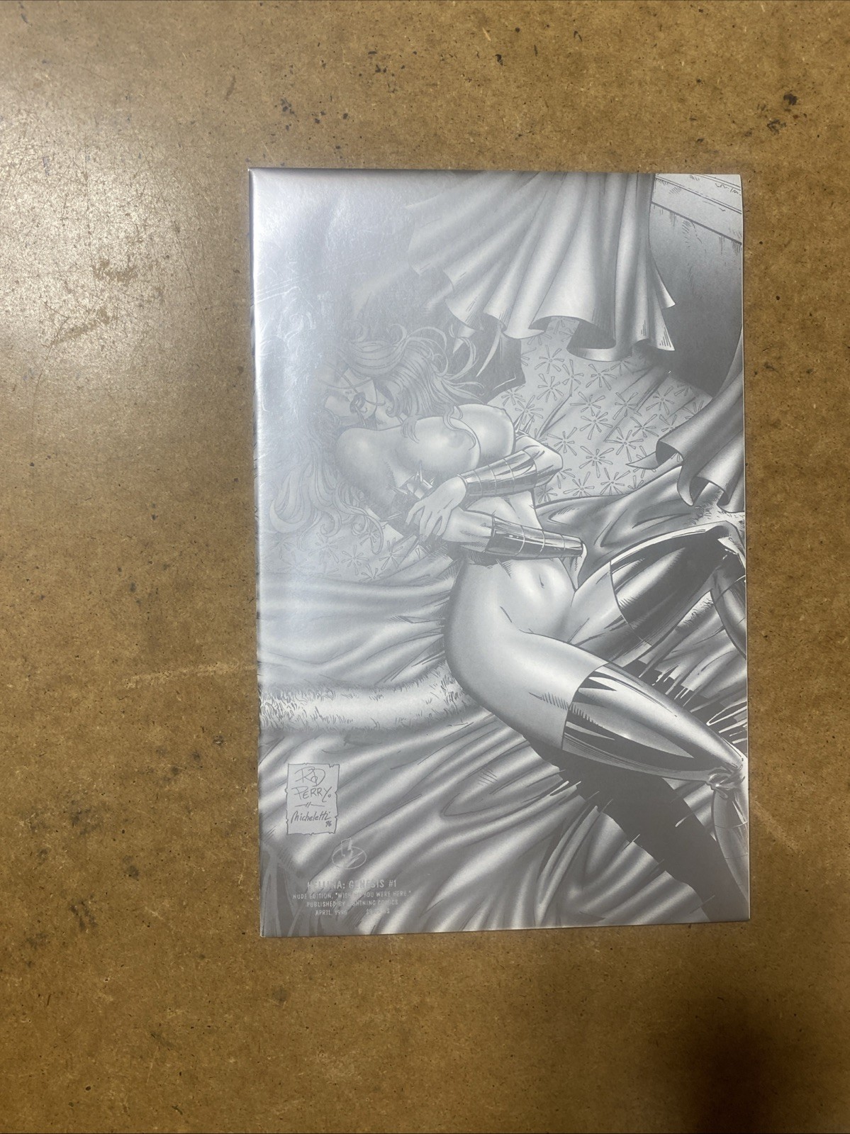 Rare HTF Hellina Genesis #1 Nude Platinum Edition (Lightning Comics, 1996) w COA