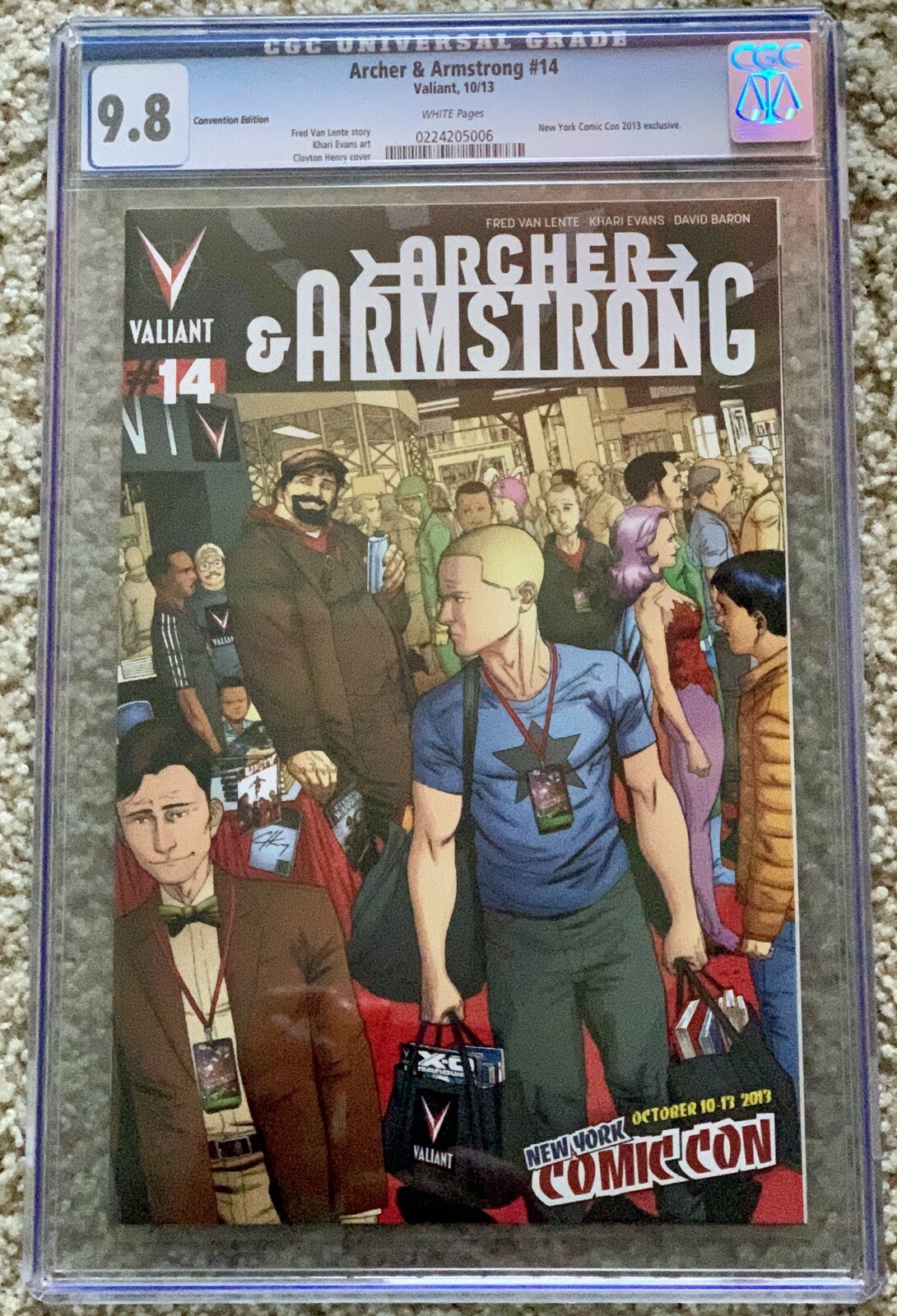 ARCHER & ARMSTRONG (2012) #14 NYCC Comicon Clayton Henry CGC 9.8 WP Variant