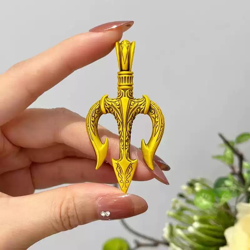 48kplate necklace pendant jewelry entity Trident birthday gift for boys and girl 48kplate necklace pendant jewelry entity Trident birthday gift for boys and girl