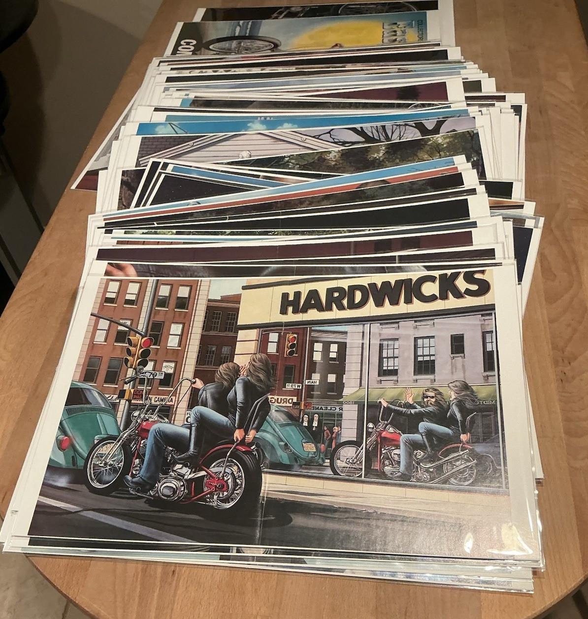 Lot of 100 vintage assorted Easyriders David Mann centerfolds BAGGED & BOARDED