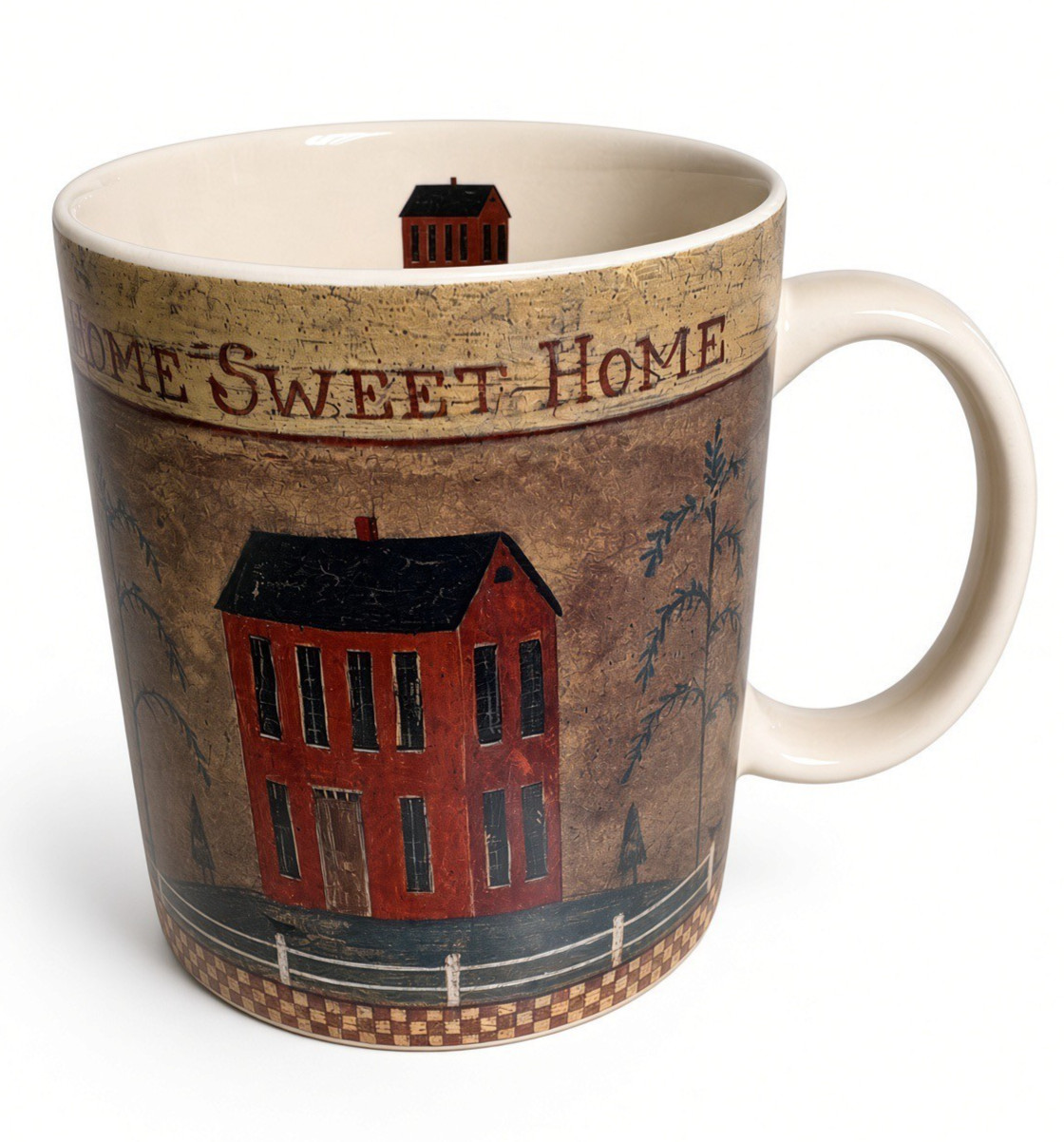  Vintage 2001 Lang & Wise Primitives The Farmhouse Mug Home Sweet Home Stouffer