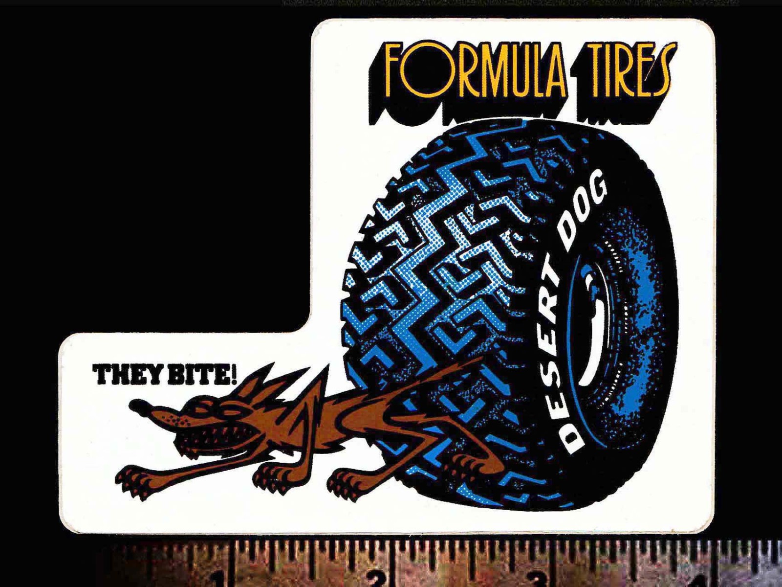 FORMULA Desert Dog Tires - Original Vintage 1960's 70's Racing Decal/Sticker