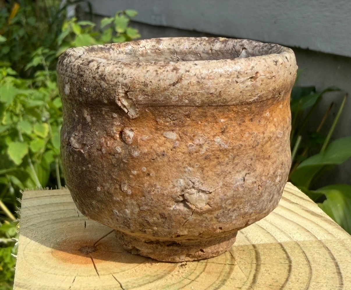 Shigaraki Ware Guinomi Sake Cup by Furutani Michio Shigaraki Ware Guinomi Sake Cup by Furutani Michio