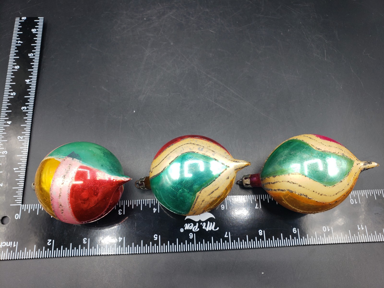 3 Vintage Mercury Glass Ornaments Teardrop/onion Made In Poland Mid Century 3 Vintage Mercury Glass Ornaments Teardrop/onion Made In Poland Mid Century