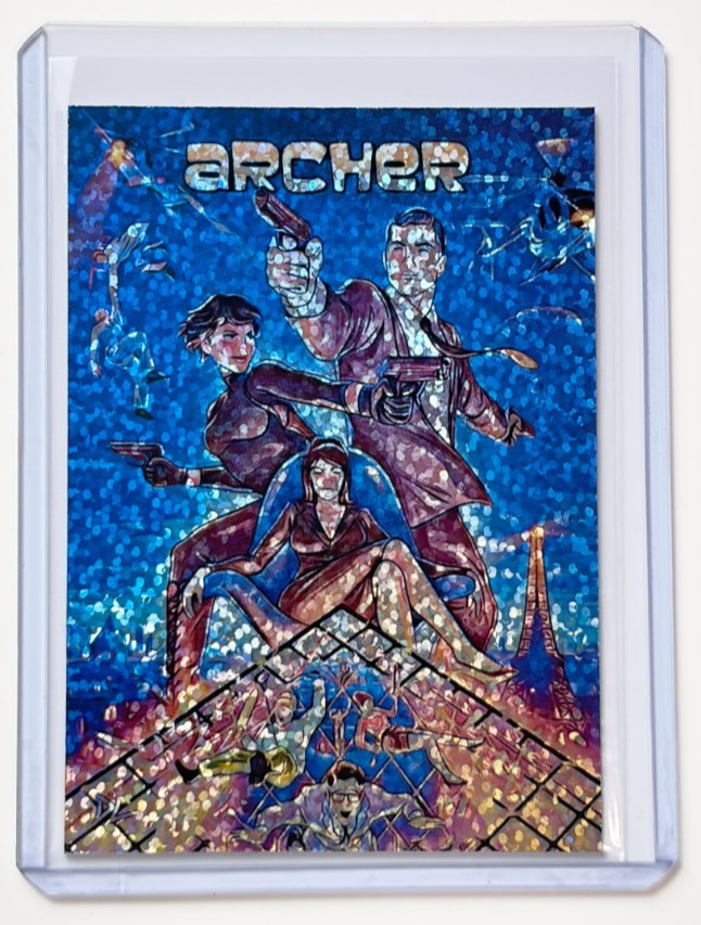 Archer Limited Edition Artist Signed “Animated Sitcom” Refractor Card 1/1