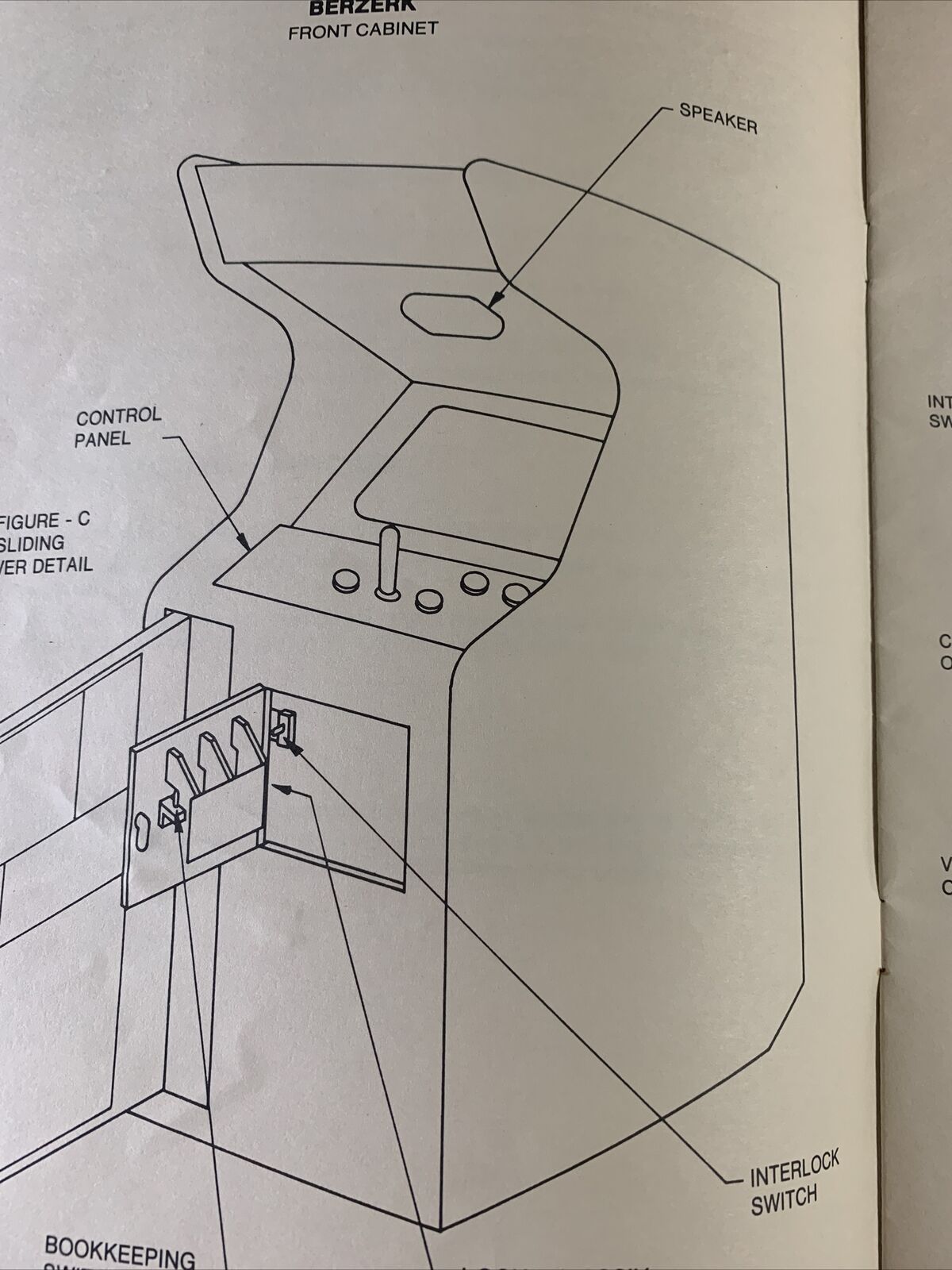original Stern Berzerk  Set arcade video game manual
