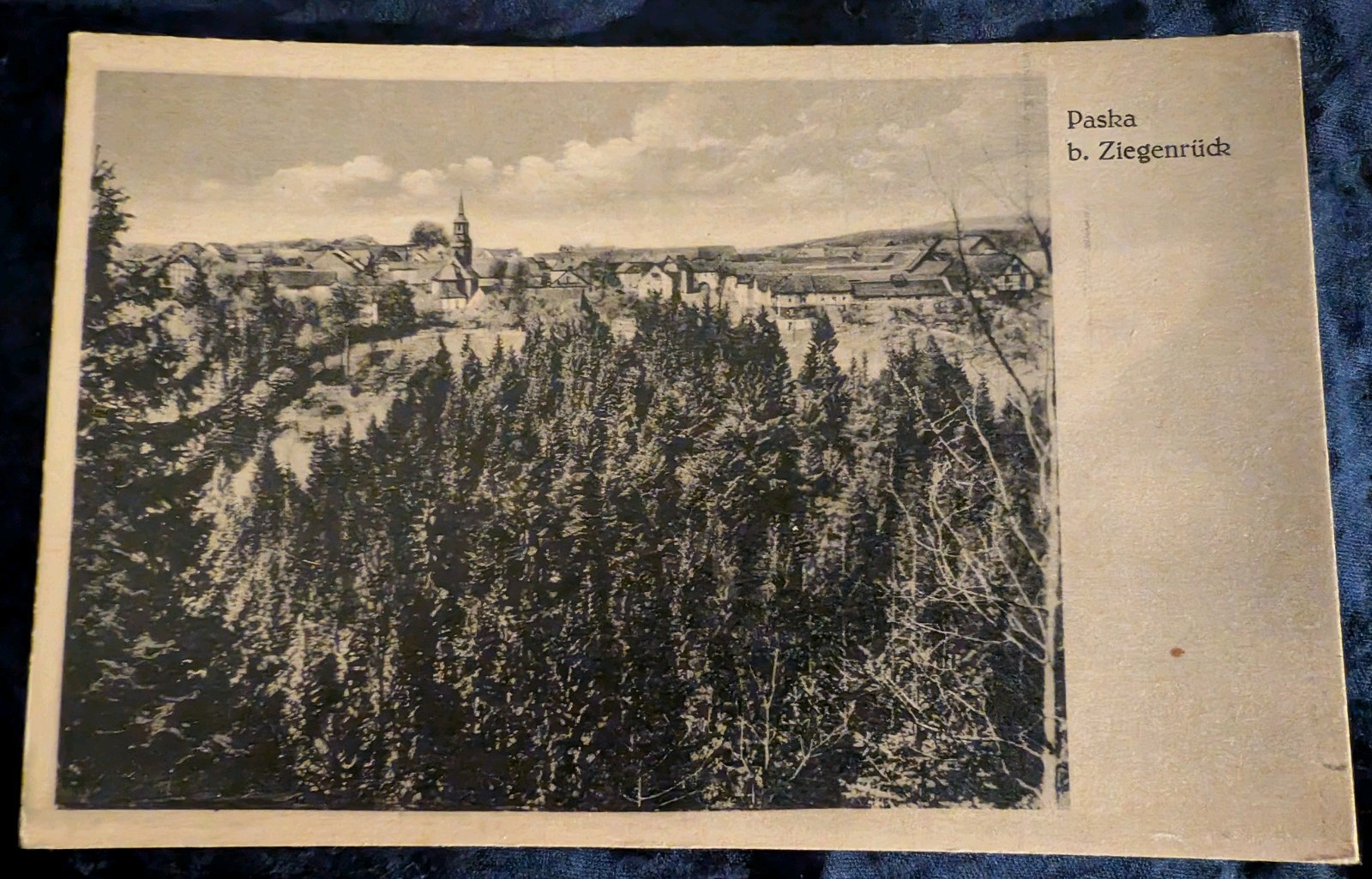 Old postcard Paska near Ziegenrück Thuringia - pre-war motif reprint GDR publisher