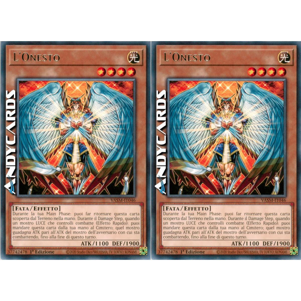2x L\'ONESTO • (Honest) • Rare • VASM IT046 • 1Ed • Yugioh • ANDYCARDS