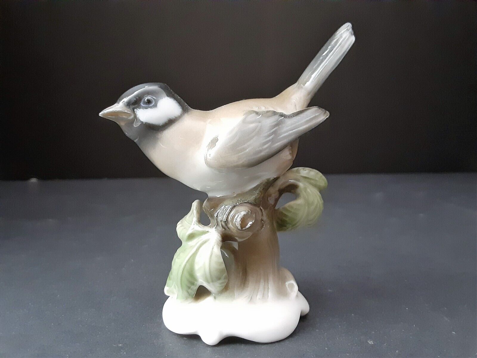 Vintage Rosenthal Germany Brown Titmouse Bird Porcelain Figurine H. Meisel #849