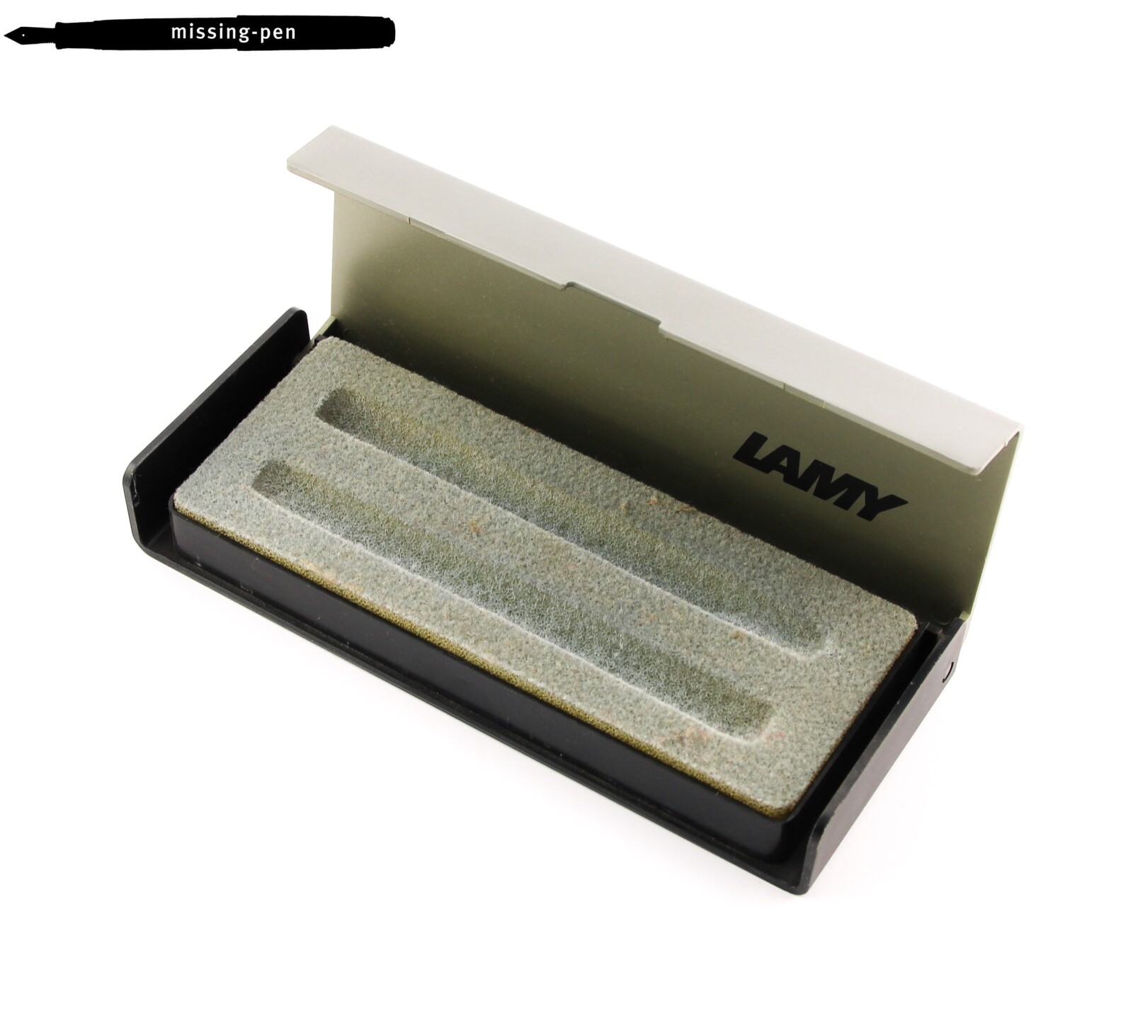 Vintage Lamy Plastic Box / Case / Etui for 2 Pens in Silver-Black (2)
