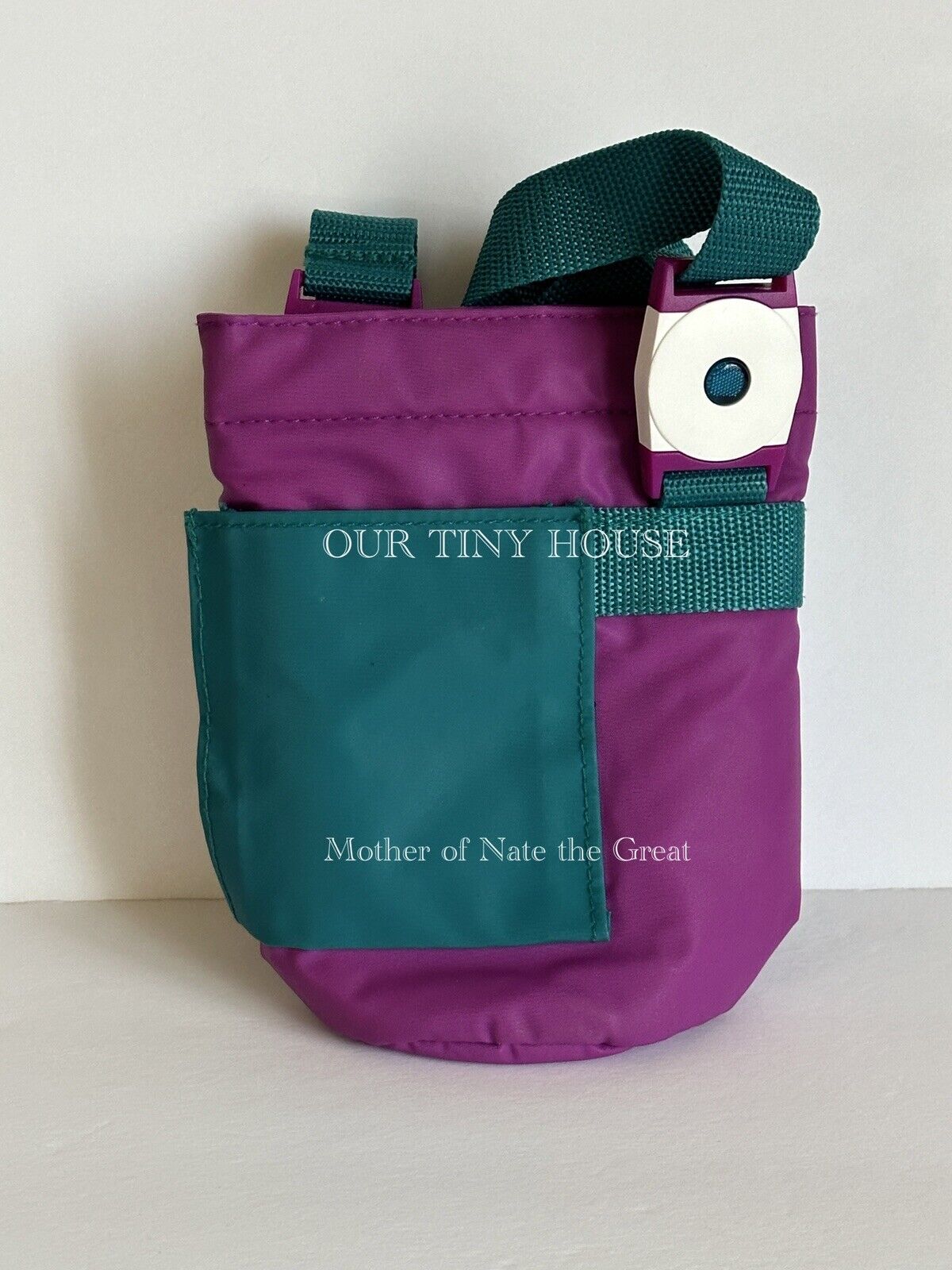 New Tupperware Beverage Carry Tote Bag Cooler Teal Purple Vintage - NO TUMBLER