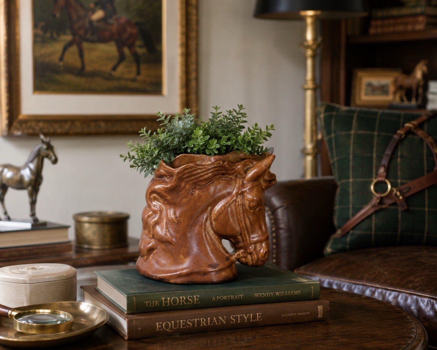 Equestrian Horse MCM PLANTER