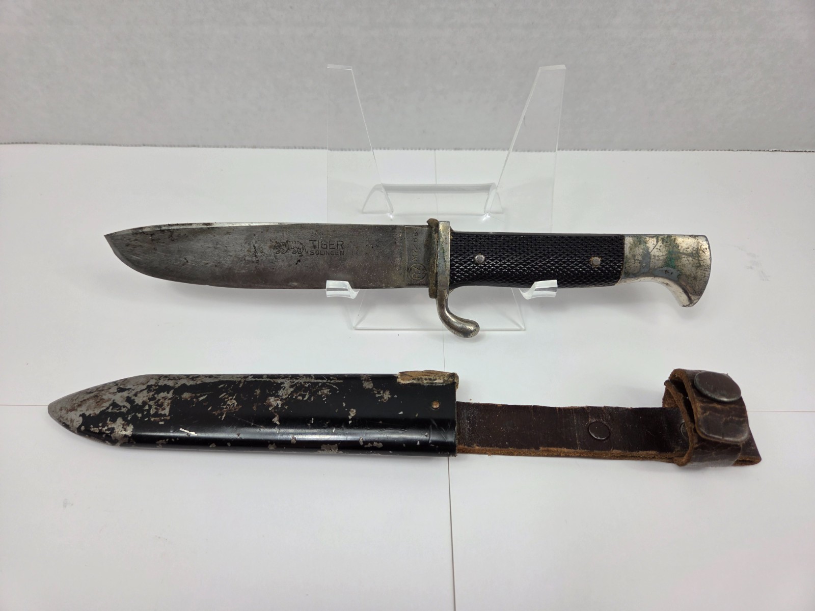 Vintage WWII German Tiger Solingen M7/68 Original Knife W/ Scabbard