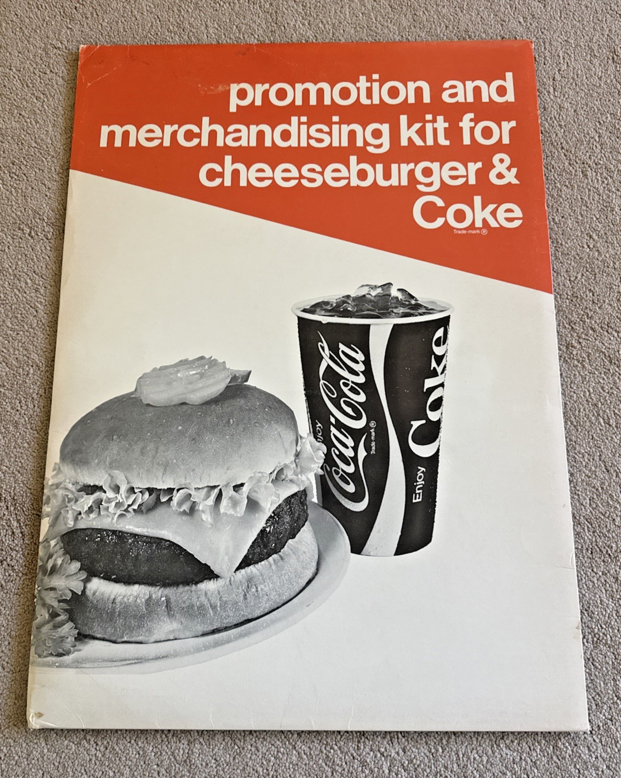 Vintage Coca-Cola Promotion and Merchandising Kit for Cheeseburger and Coke
