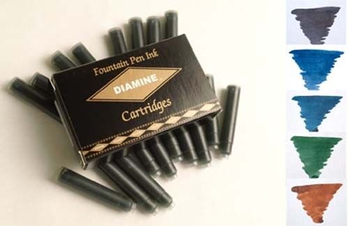 Diamine Ink Cartridge Set For Fountain Pens Classic 20 Per Package DM-5000