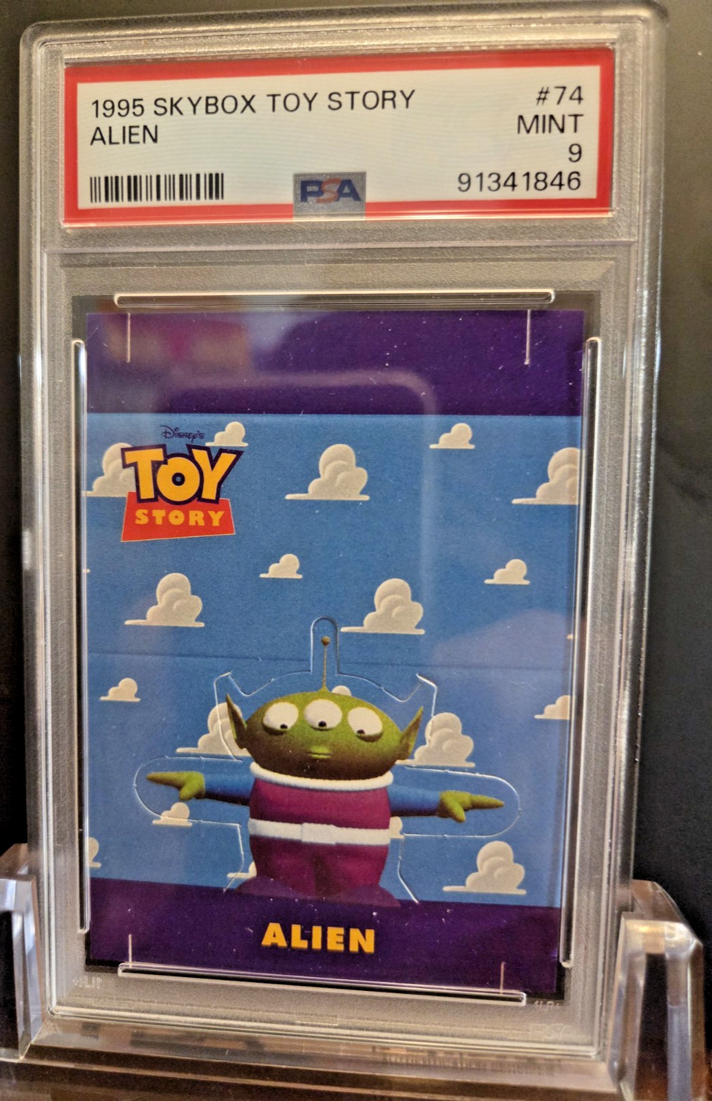 1995 SkyBox Toy Story #74 Alien Rookie Rc Card Pop Up POP 3 None ^ Highest