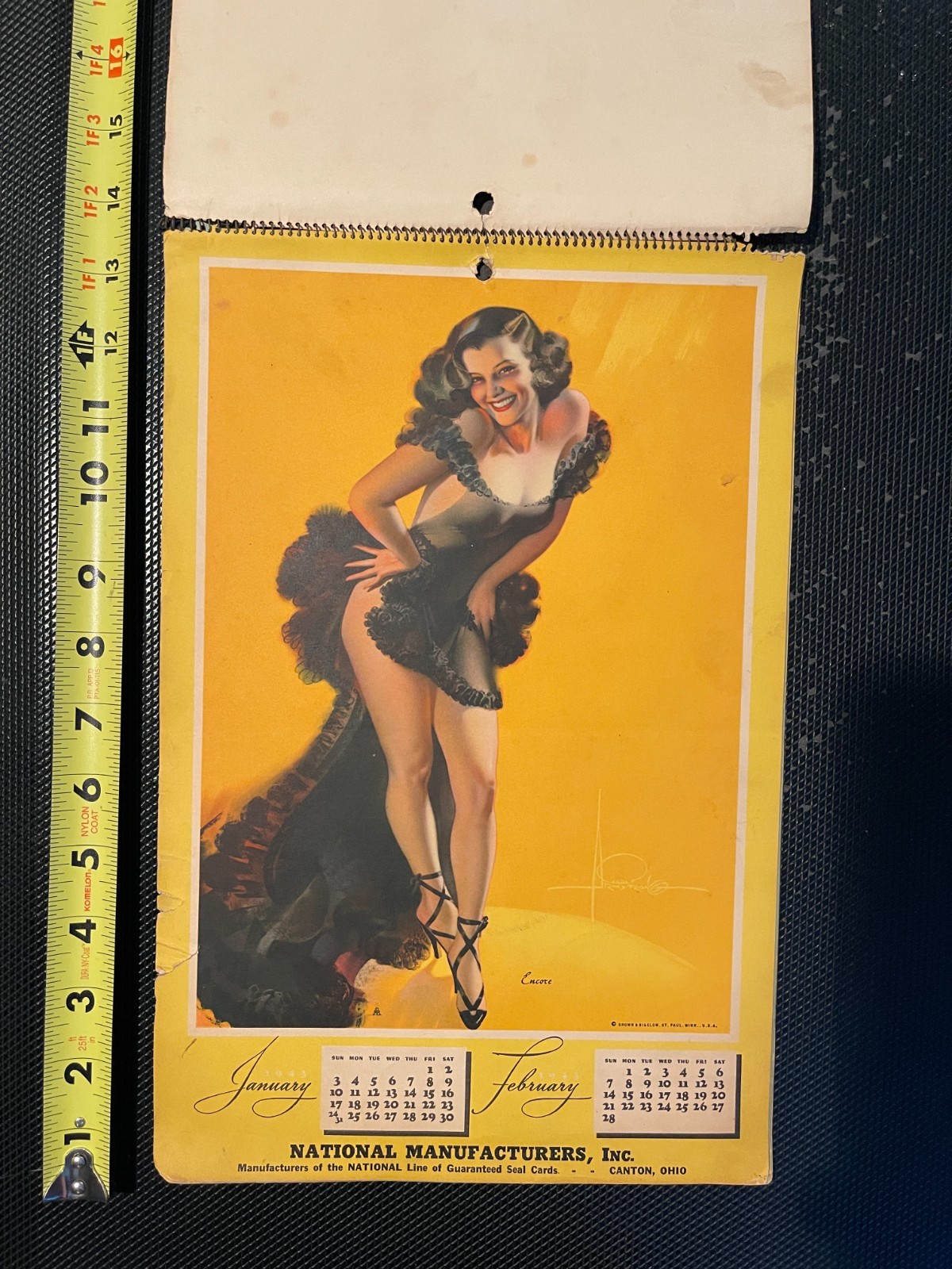 Vintage 1943 Rolf Armstrong pin-up calendar \ Vintage 1943 Rolf Armstrong pin-up calendar \