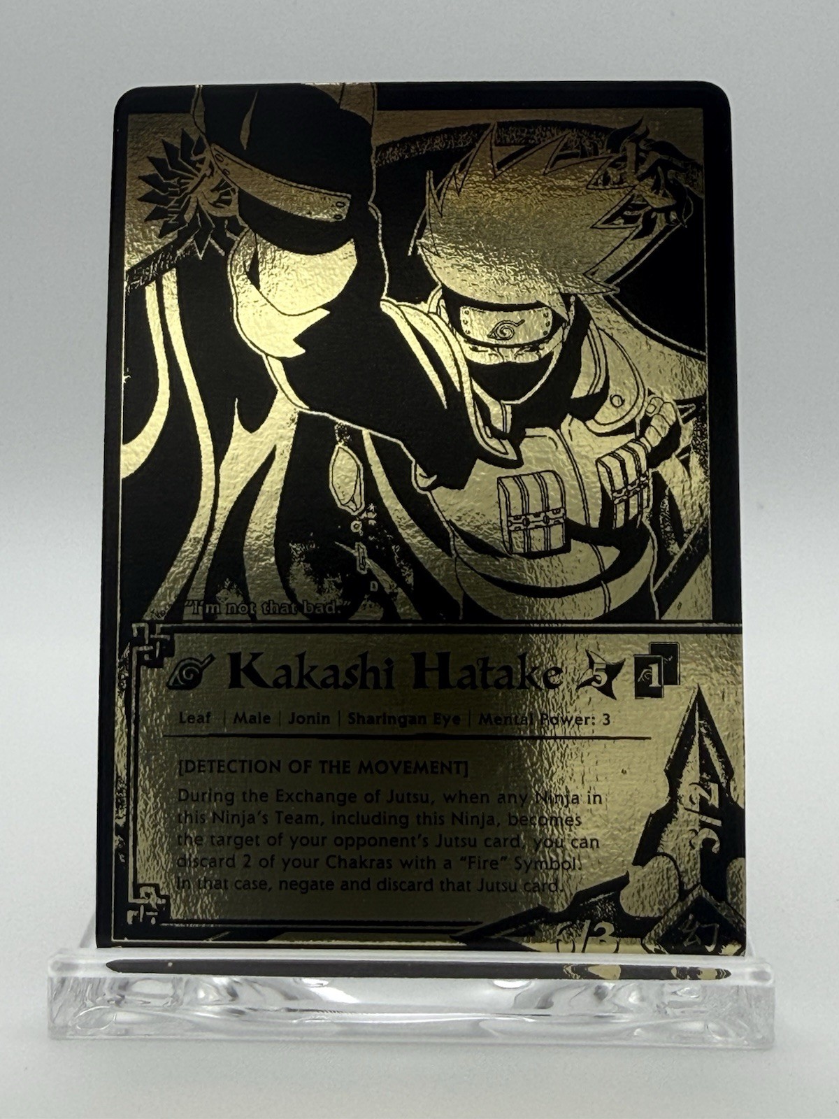 Naruto CCG Kakashi Hatake 473 Black & Gold Naruto CCG Kakashi Hatake 473 Black & Gold