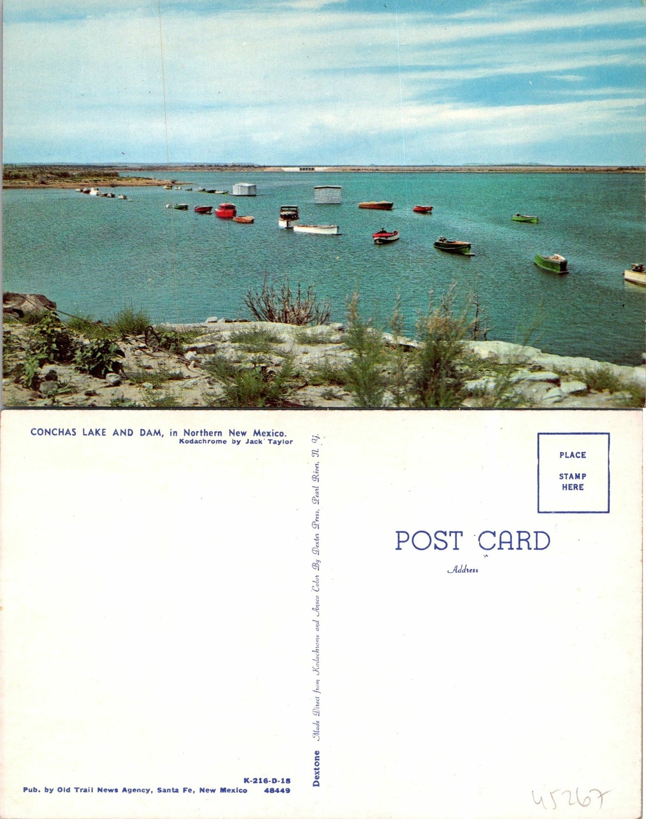 Conchas Lake and Dam NM Postcard Unused (45267)