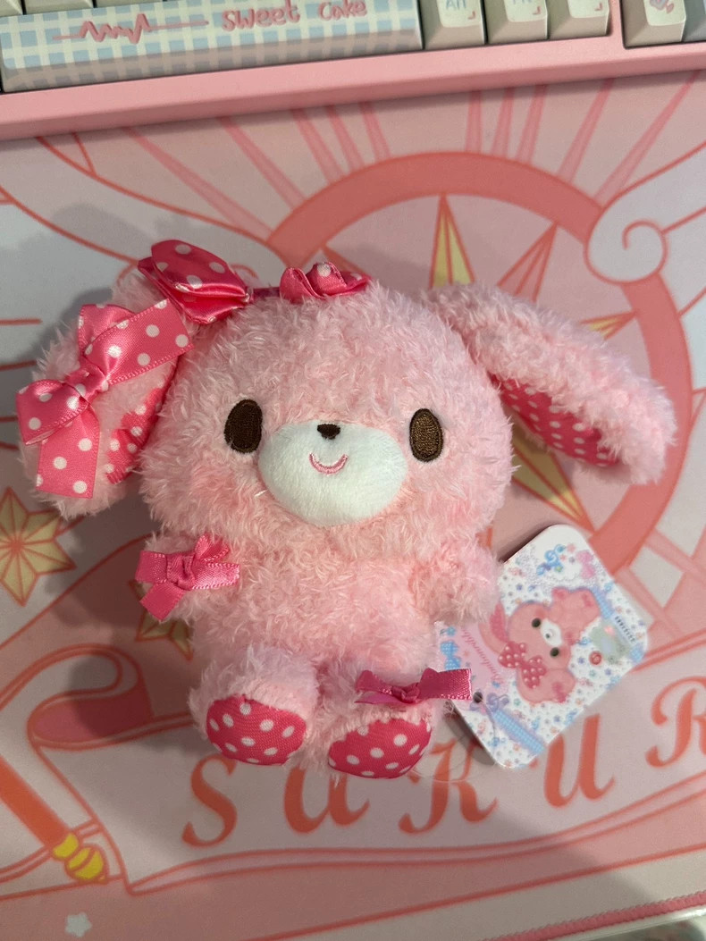 Sanrio Bonbonribbon Pink Curly-Haired Plush Keychain Sanrio Bonbonribbon Pink Curly-Haired Plush Keychain