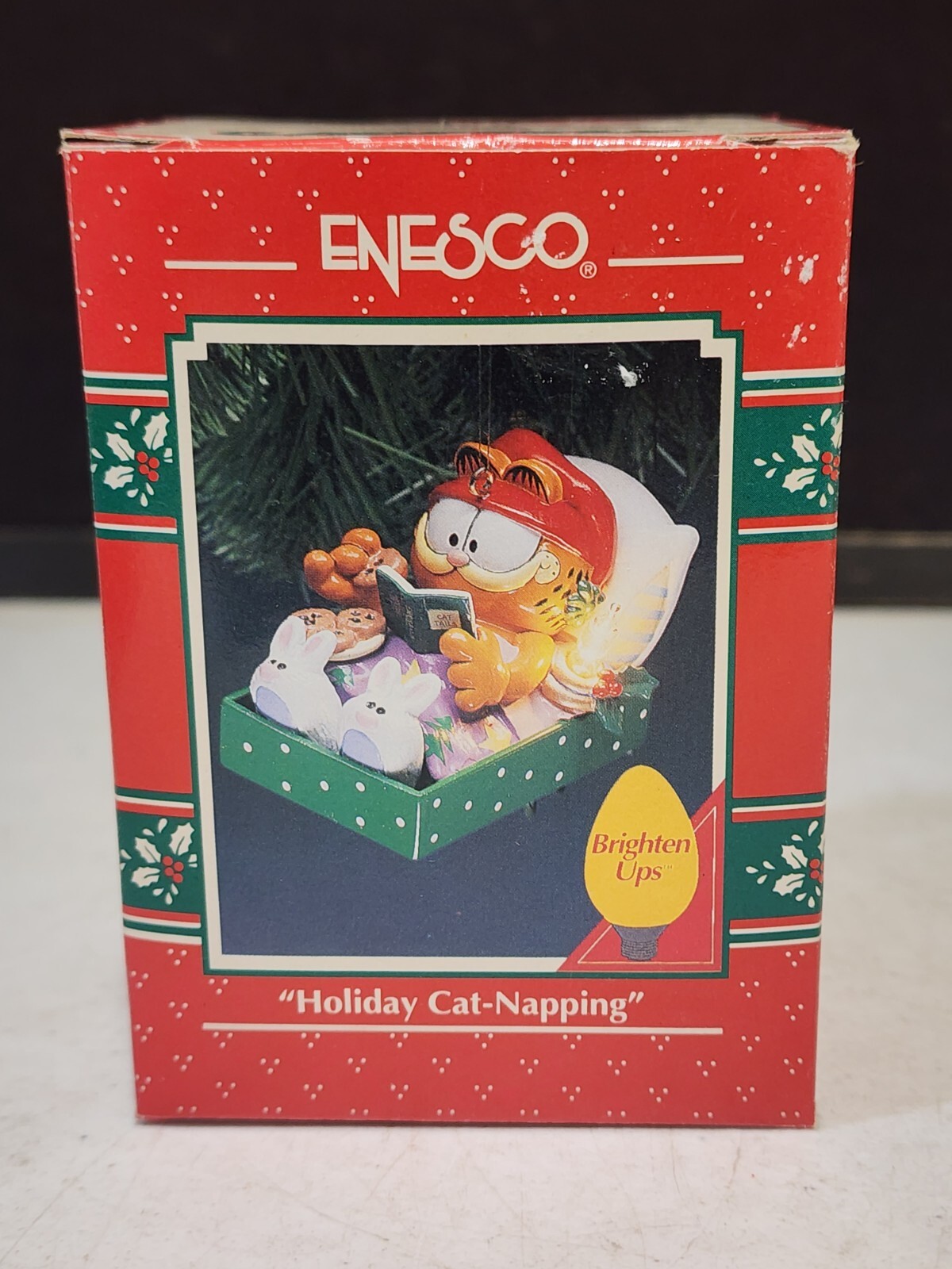 NRFB Rare Vintage Enesco 585319 Garfield Holiday Cat-Napping Christmas Ornament NRFB Rare Vintage Enesco 585319 Garfield Holiday Cat-Napping Christmas Ornament