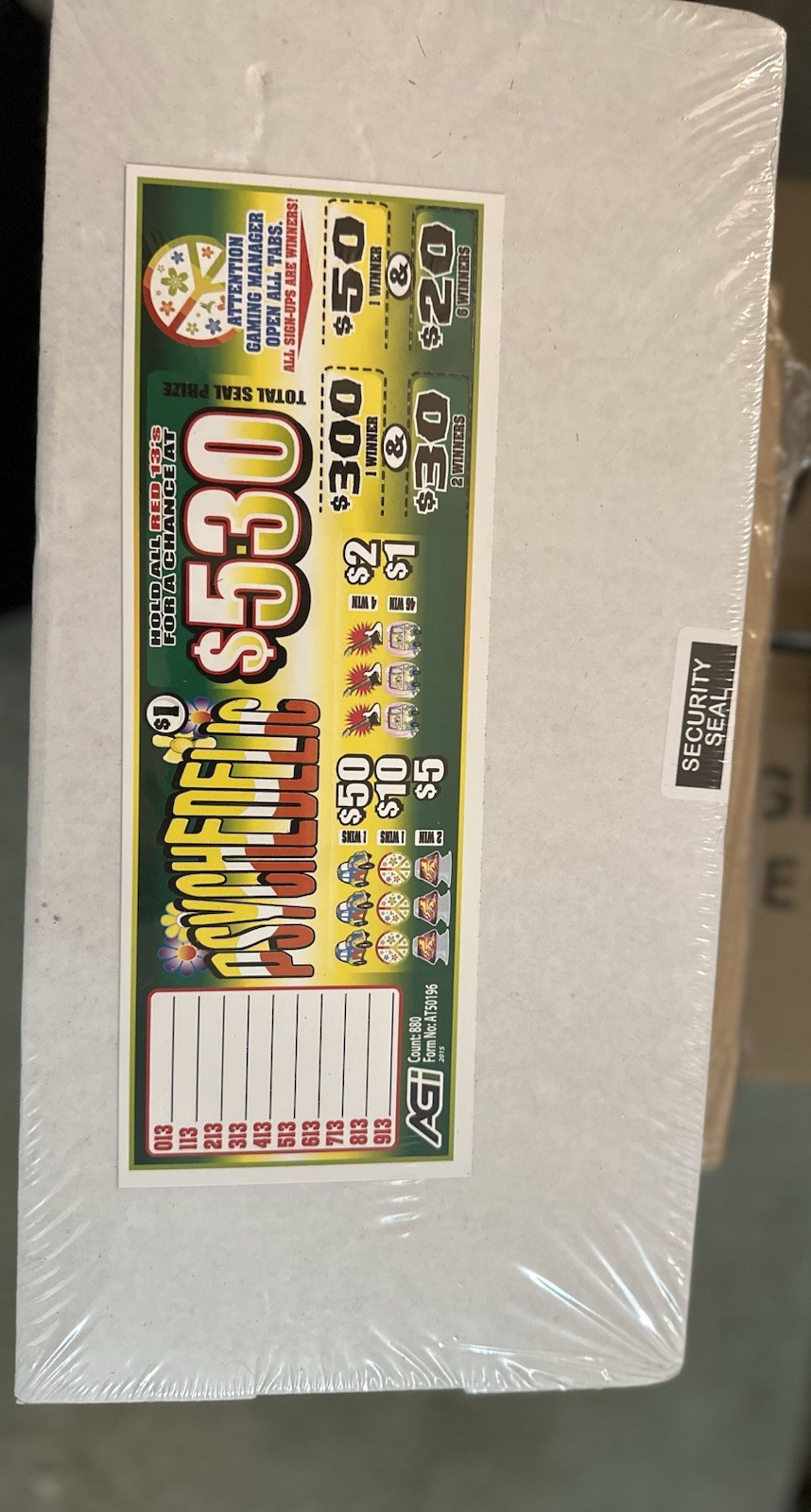 Pull Tickets - AGI Psychedelic Tab Tickets - Sealed Pack 880 Count Pull Tickets - AGI Psychedelic Tab Tickets - Sealed Pack 880 Count