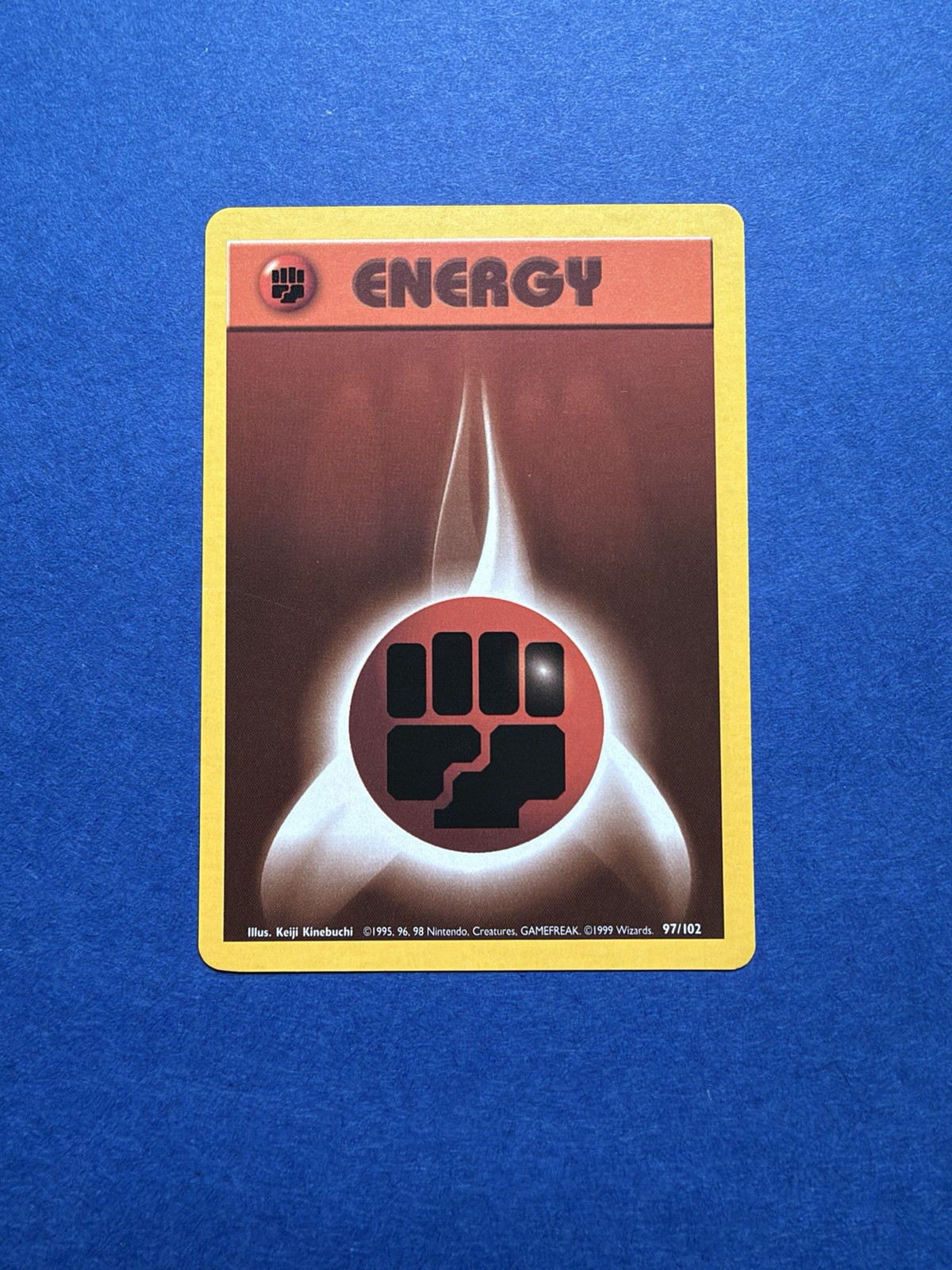 Trainer Deck A Fighting Energy Red Border Base Set Pokemon Card WOTC (97/102)