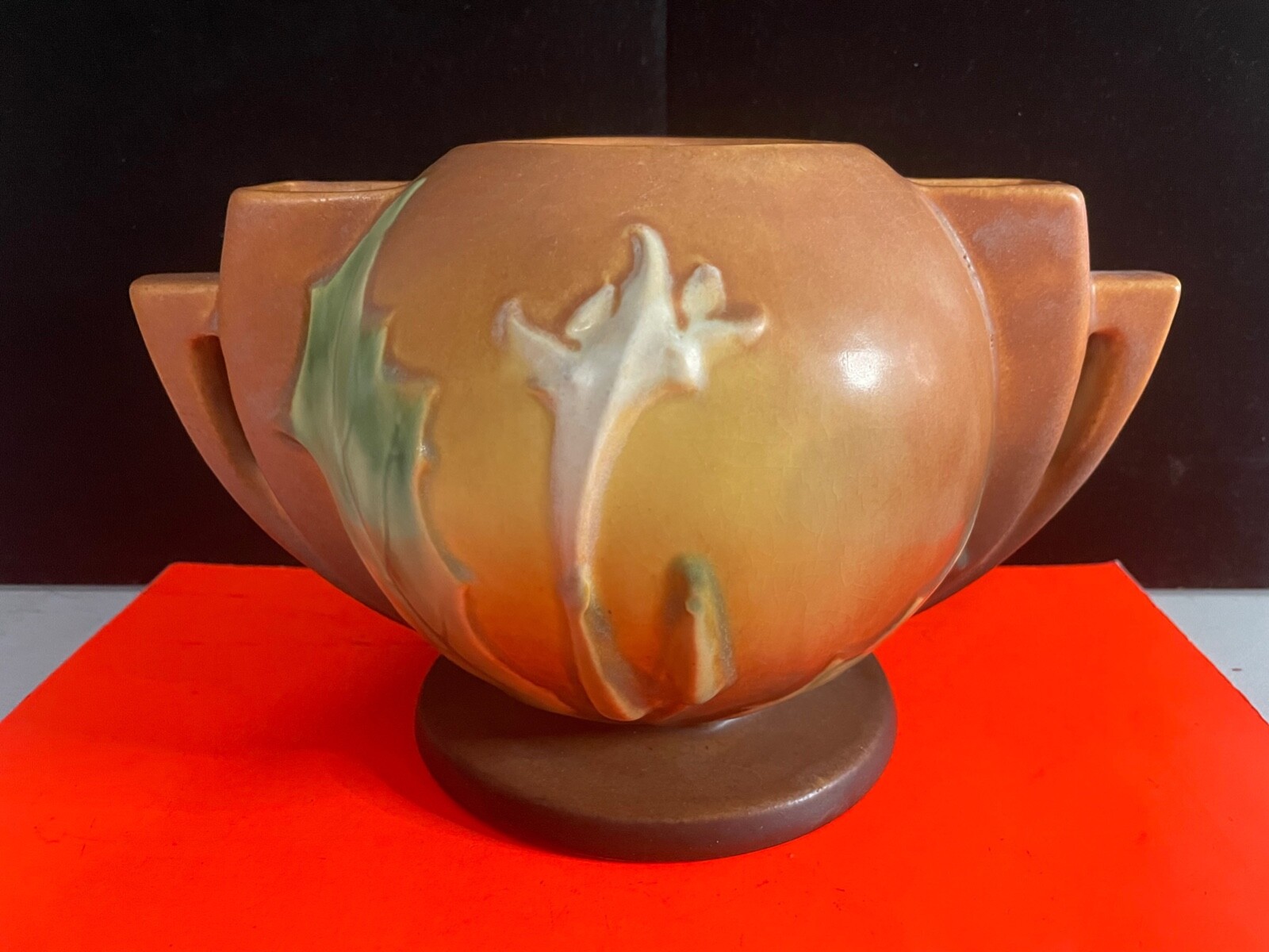 Roseville Thornapple - Vintage Art Deco Pottery Ceramic Bowl Vase 305-6