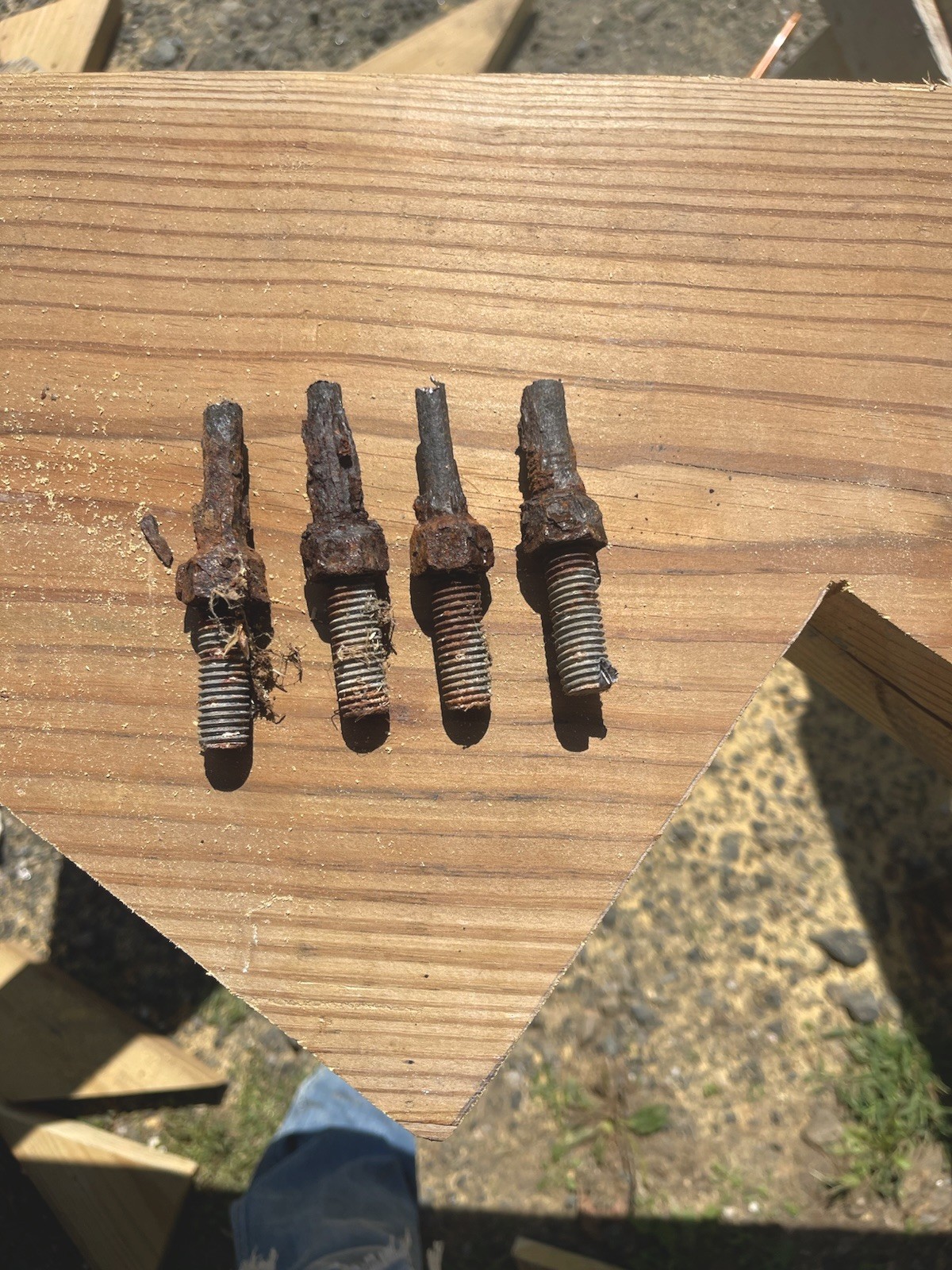 4 Old Bolts From Presidential porch Replacement Parts Collection Lot