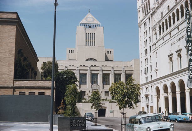 The Los Angeles Public Library South Entrance Los Angeles Californ- Old Photo