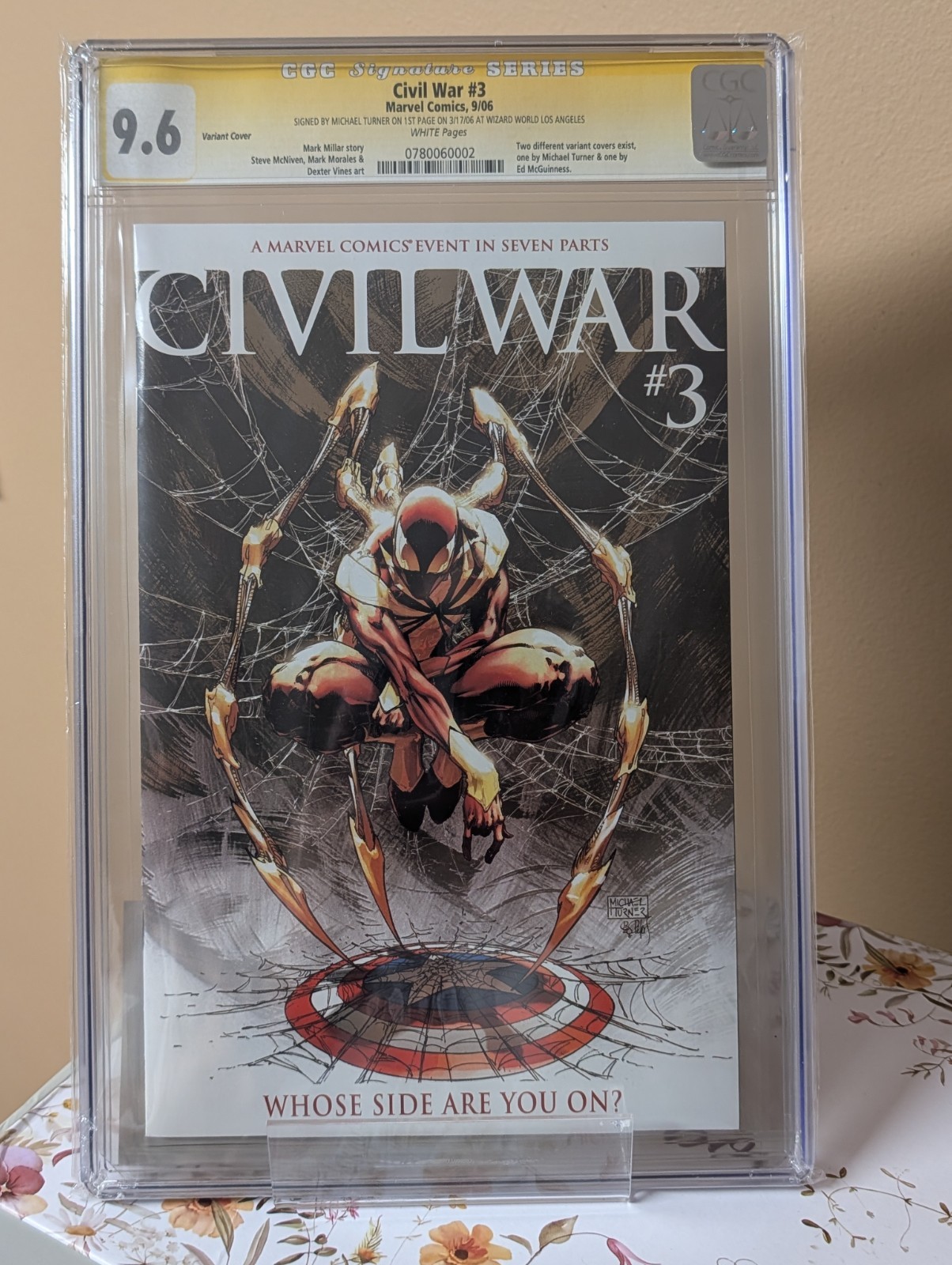 Marvel Comics Civil War #3 Spider-Man - Michael Turner Variant Cover NM+-SIGNED