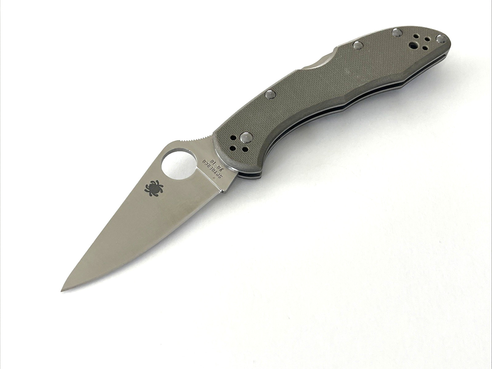 Spyderco C11GPFG Delica 4 Folding Knife VG-10 Foliage Green G-10 Japan 1998-1999