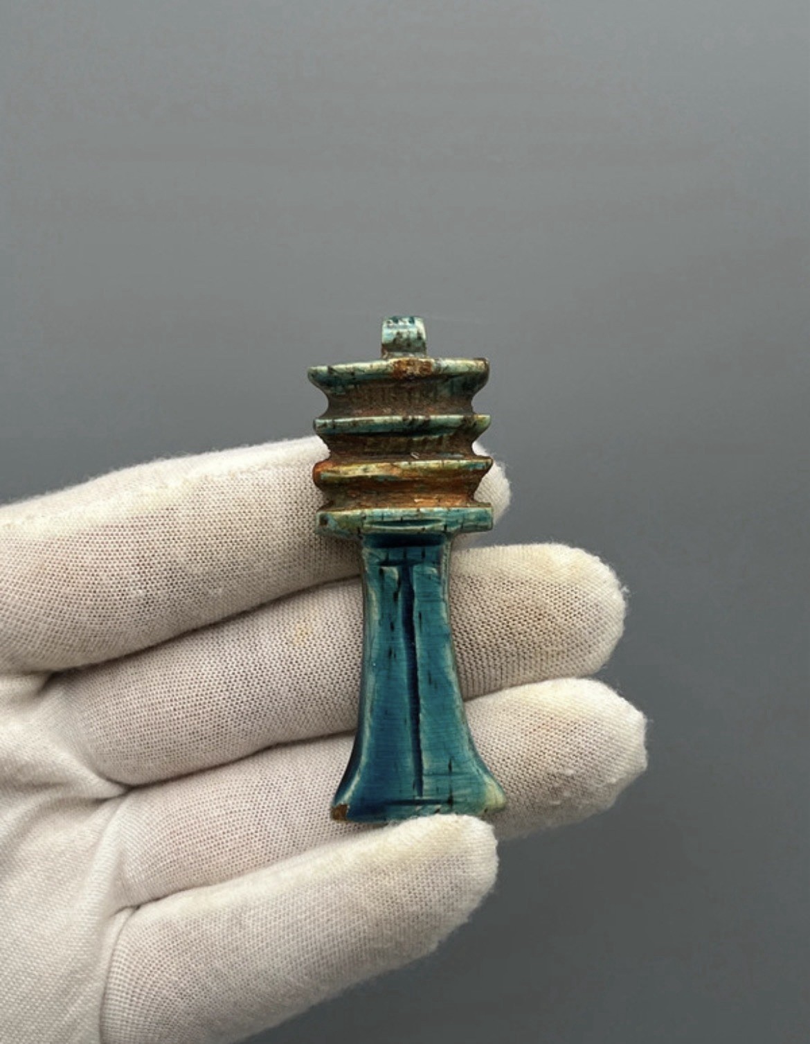 Unique Vintage Ancient Egyptian Djed  Pillar Pendant
