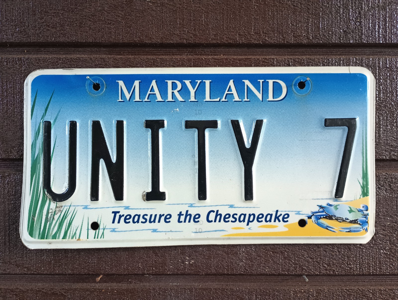 Maryland Treasure Of The Chesapeake Unity 7 Vanity Expired License Plate Car Tag