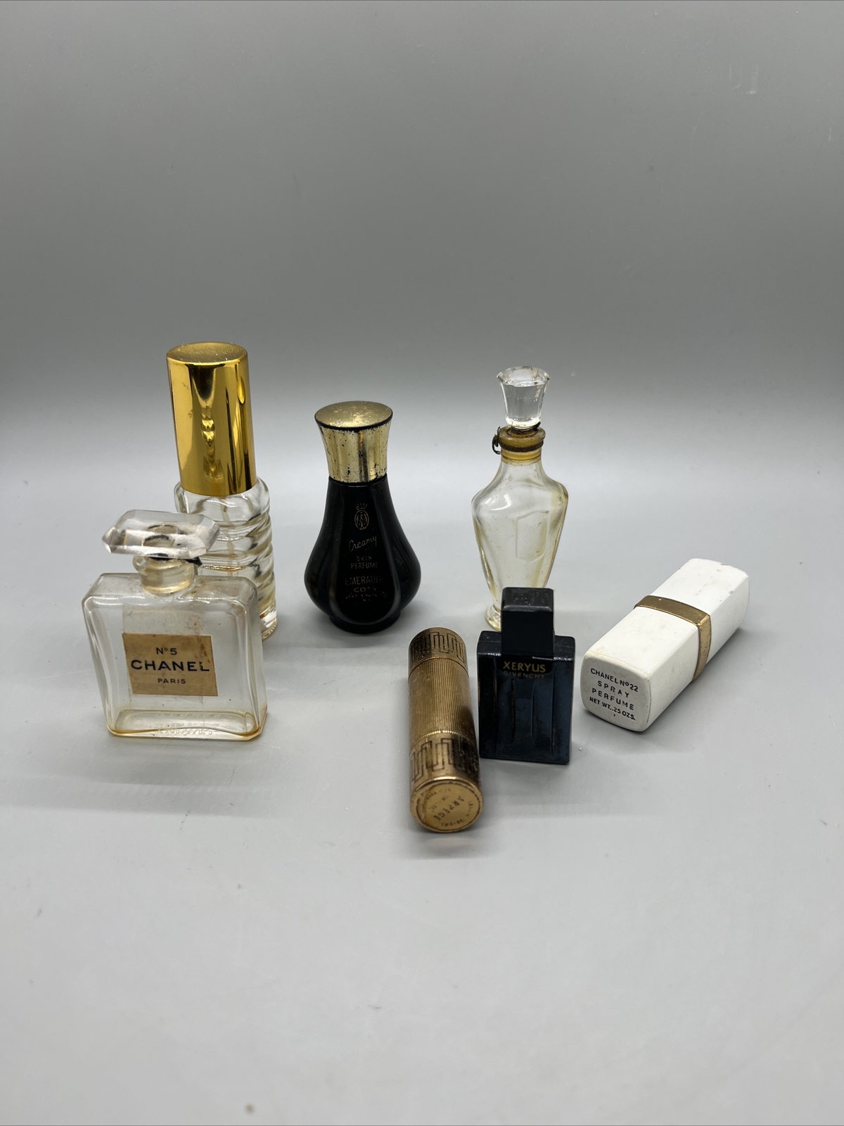 Chanel Bottle perfume 5 22 Eau Parfum France xeryus azuree emraude arpege VTG