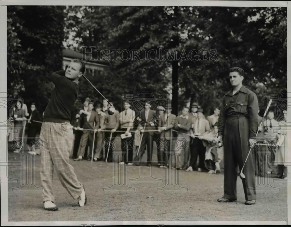 1938 Press Photo Golfer Johnny Goodman at National Open Golf Tournament