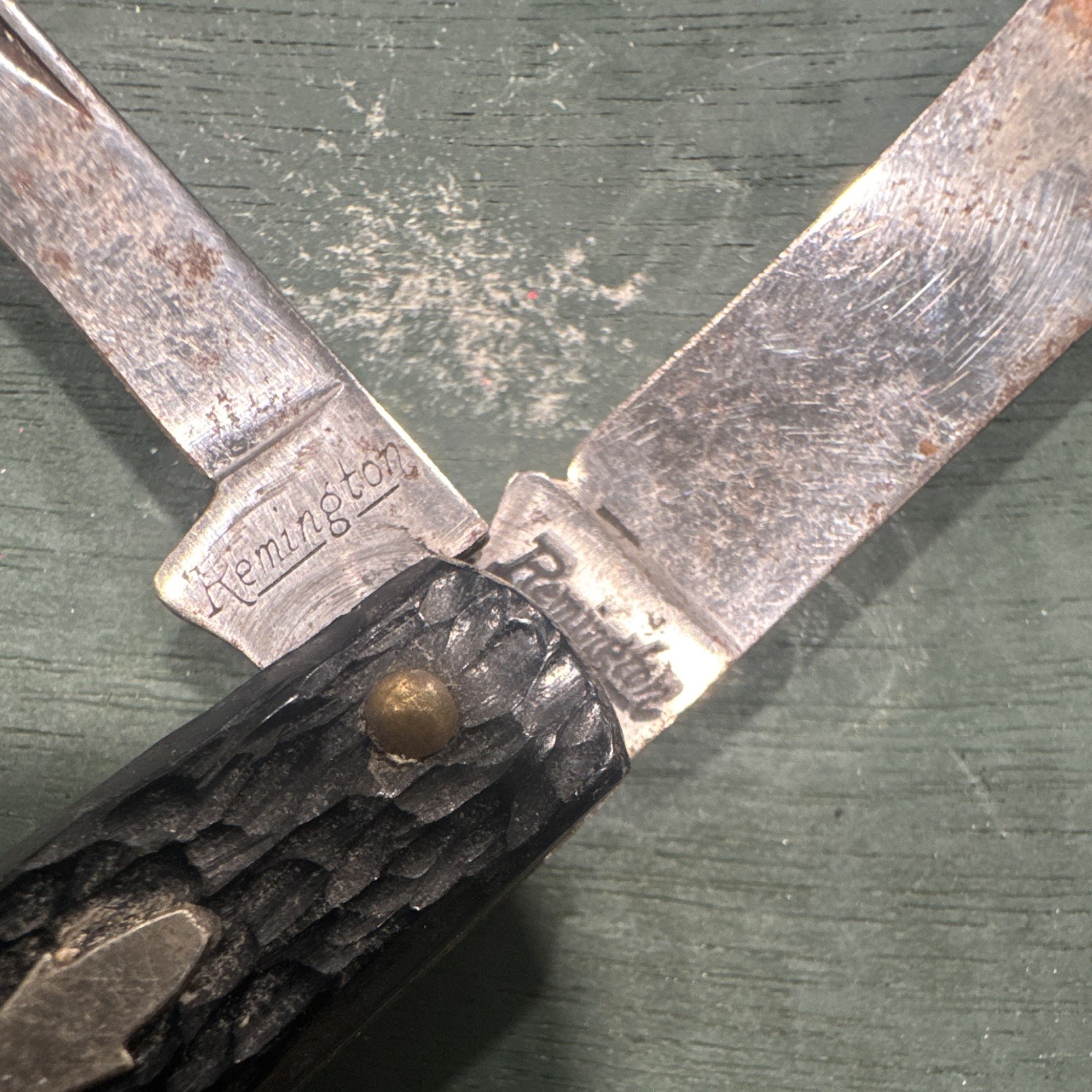 Vintage Remington Pocket Knife Straightline Tang Stamp Rough Black Jack 1920s