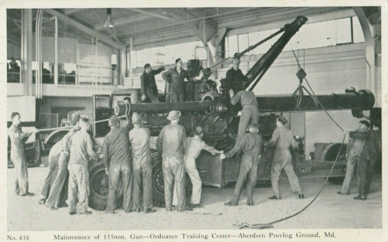 ABERDEEN Proving Ground Maryland 1950-1960s 15mm Gun OLD PHOTO