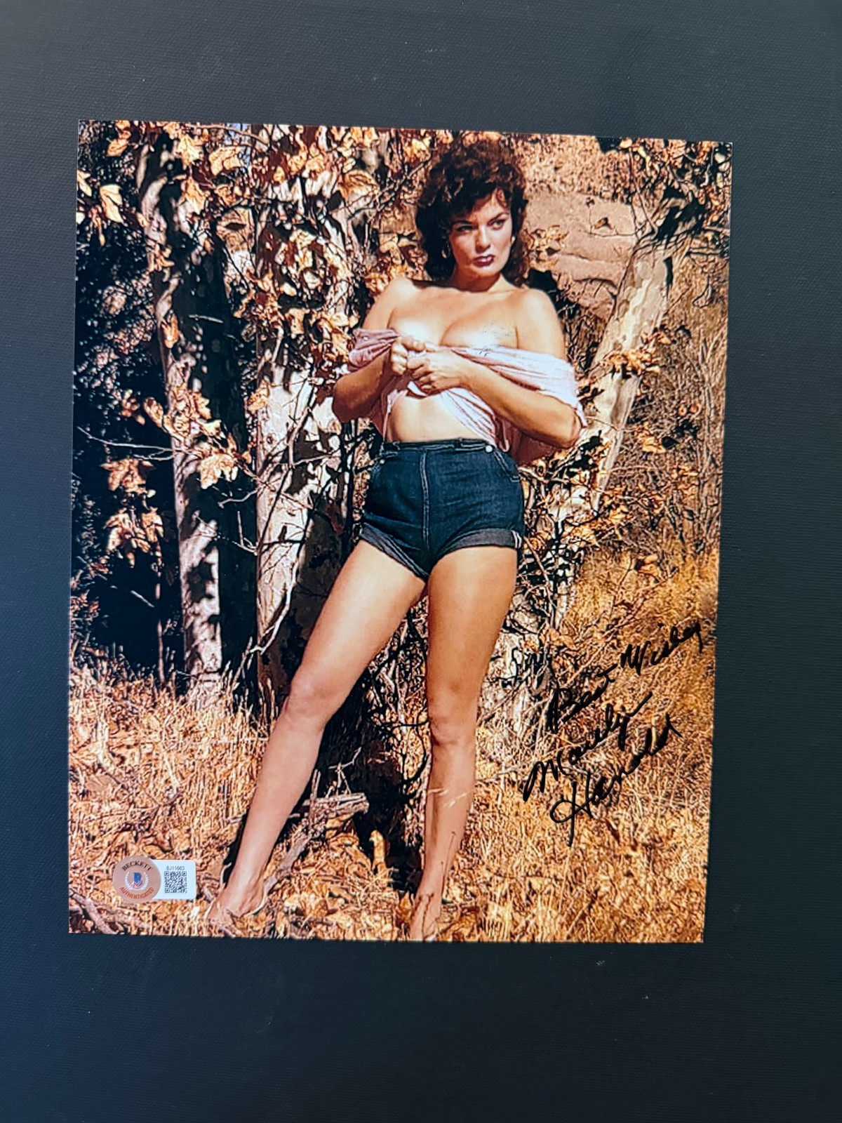 Marilyn Hanold signed autographed sexy actress model 8x10 photo Beckett BAS coa