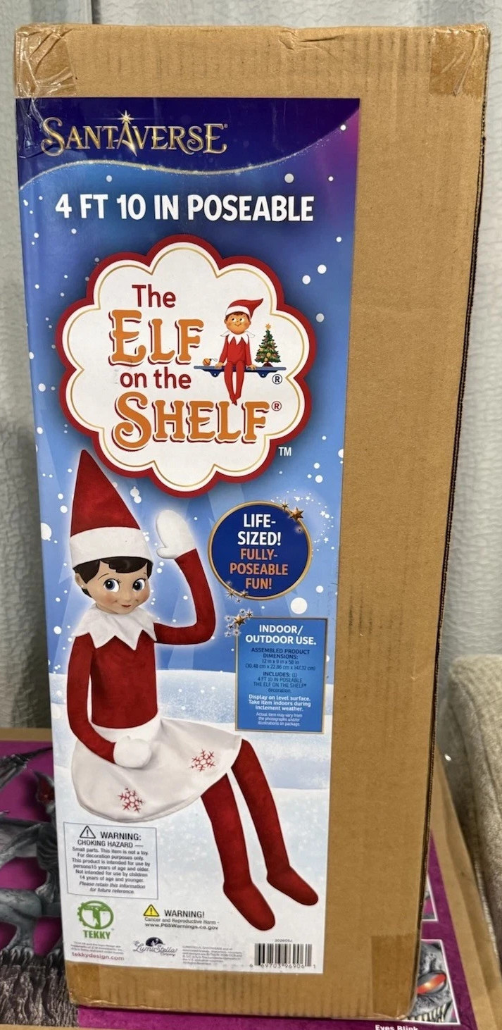 The Elf On The Shelf 4ft 10in Life Size Posable Christmas Plush SantaVerse GIRL