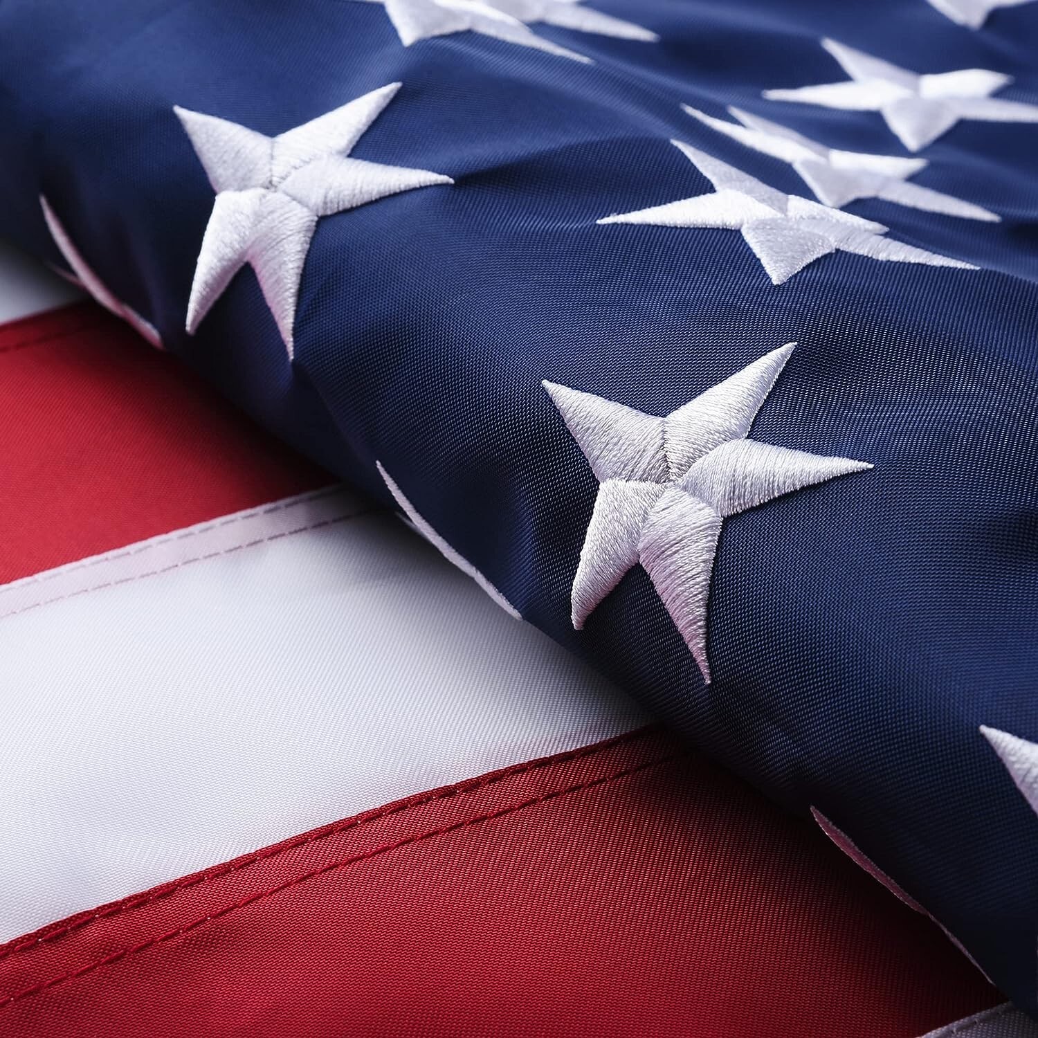 Super Strong 5x8 Foot American Flag Embroidered US Flag USA Banner Nylon